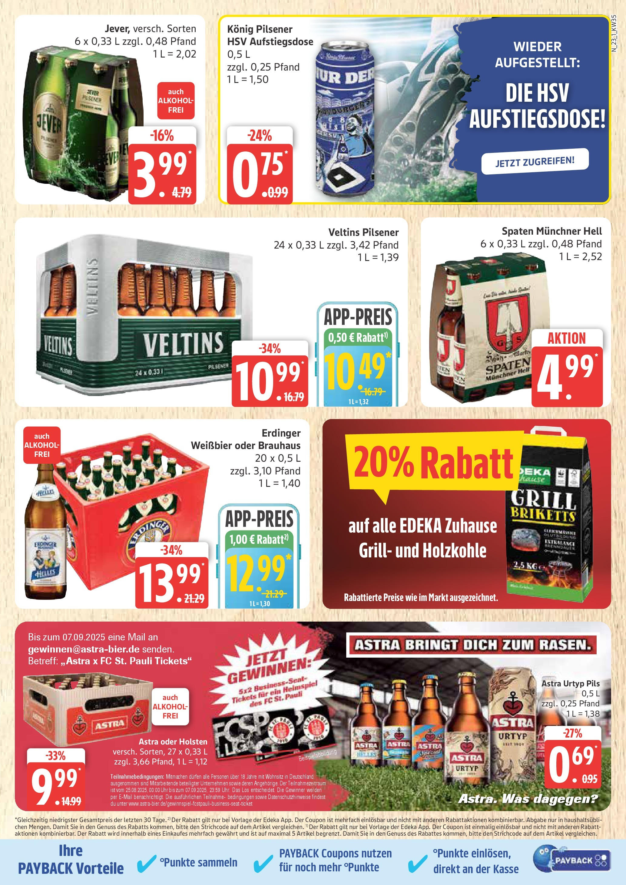 Marktkauf - Marktkauf: Wochenangebote (ab 24.08.2025) » Angebote ab Montag | Seite: 23 | Produkte: Erdinger, Weißbier, Astra, Uhr Marktkauf - Marktkauf: Wochenangebote (ab 24.08.2025) » Angebote online | Seite: 23 | Produkte: Erdinger, Weißbier, Astra, Uhr