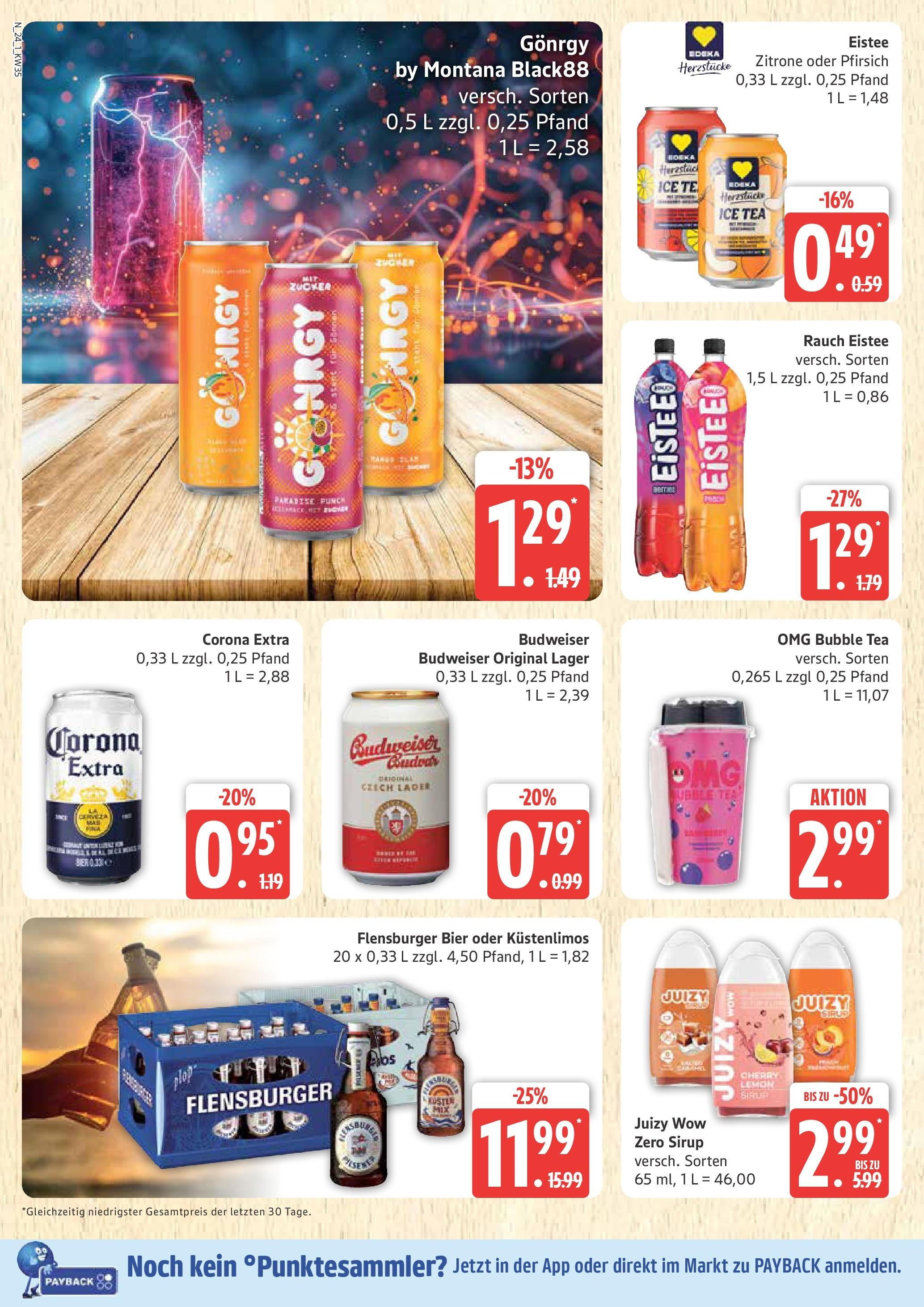 Marktkauf - Marktkauf: Wochenangebote (ab 24.08.2025) » Angebote ab Montag | Seite: 24 | Produkte: Bier, Sirup, Flensburger, Budweiser Marktkauf - Marktkauf: Wochenangebote (ab 24.08.2025) » Angebote online | Seite: 24 | Produkte: Bier, Sirup, Flensburger, Budweiser