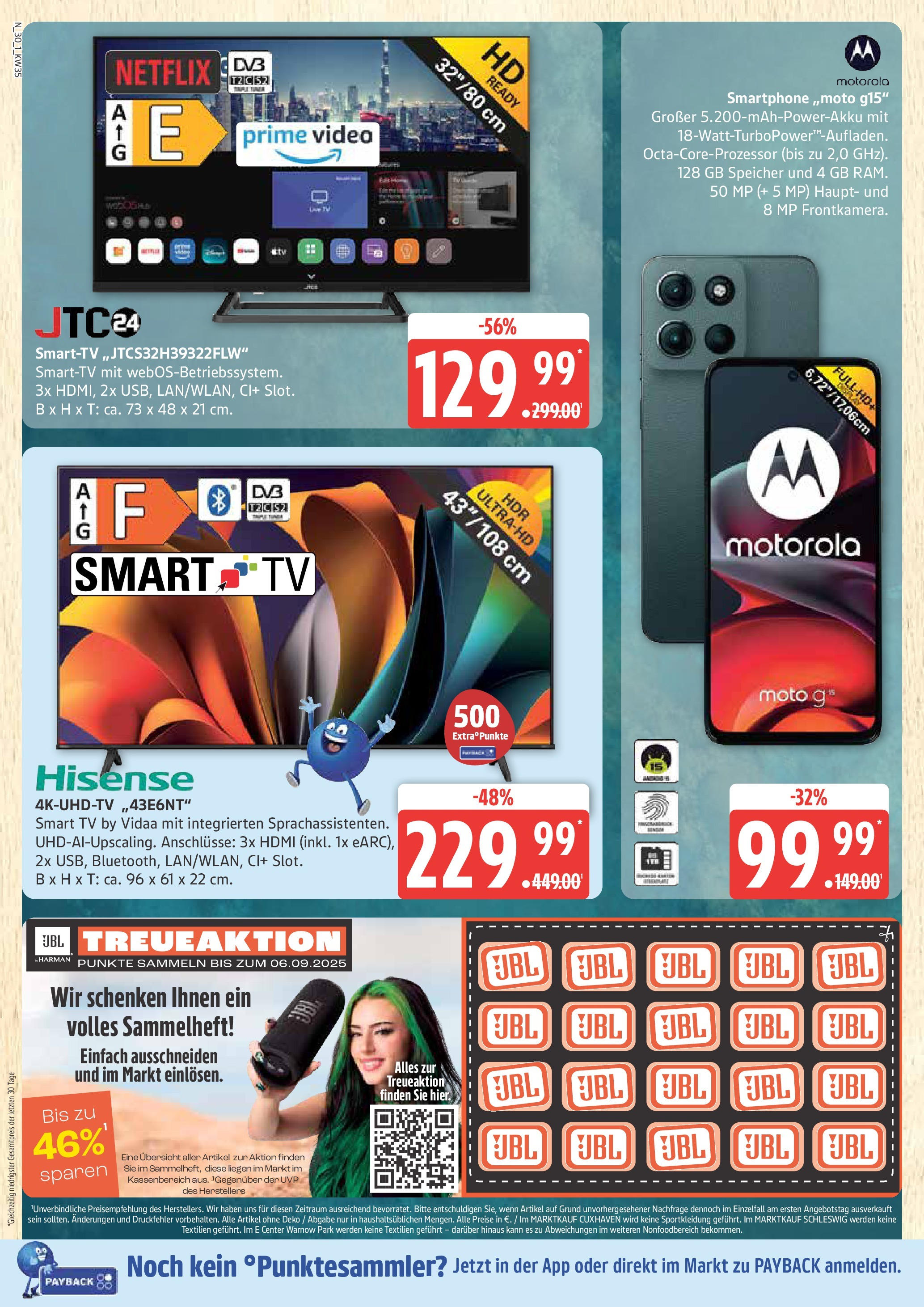 Marktkauf - Marktkauf: Wochenangebote (ab 24.08.2025) » Angebote ab Montag | Seite: 30 | Produkte: Hisense, Smart TV, TV, Video Marktkauf - Marktkauf: Wochenangebote (ab 24.08.2025) » Angebote online | Seite: 30 | Produkte: Hisense, Smart TV, TV, Video