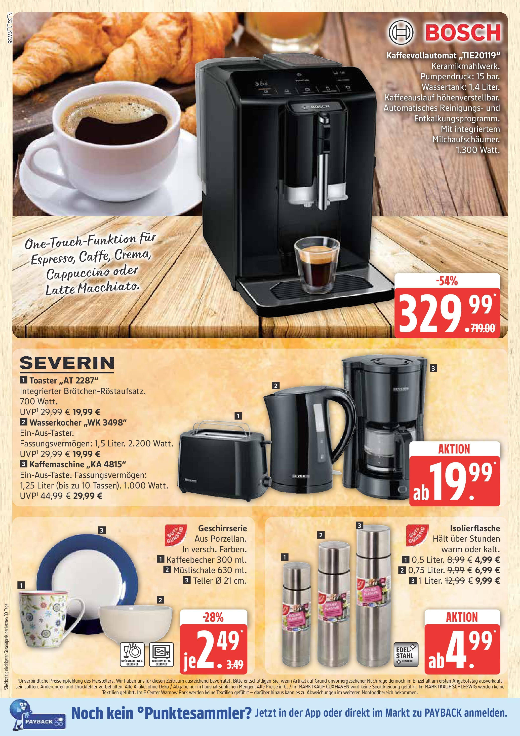 Marktkauf - Marktkauf: Wochenangebote (ab 24.08.2025) » Angebote ab Montag | Seite: 32 | Produkte: Bosch, Wasserkocher, Toaster, Kaffeevollautomat Marktkauf - Marktkauf: Wochenangebote (ab 24.08.2025) » Angebote online | Seite: 32 | Produkte: Bosch, Wasserkocher, Toaster, Kaffeevollautomat