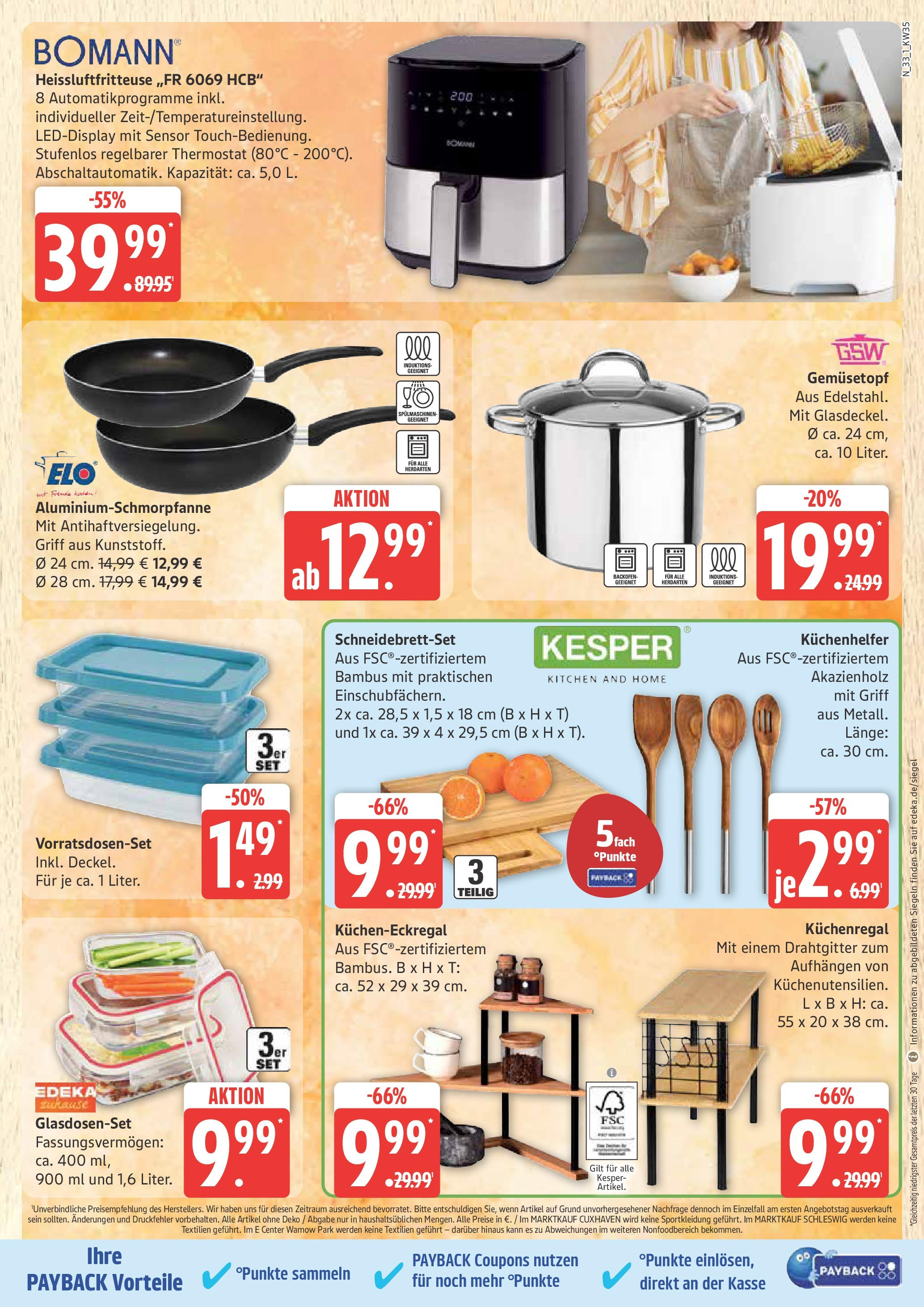 Marktkauf - Marktkauf: Wochenangebote (ab 24.08.2025) » Angebote ab Montag | Seite: 33 | Produkte: Backofen, Heißluftfritteuse Marktkauf - Marktkauf: Wochenangebote (ab 24.08.2025) » Angebote online | Seite: 33 | Produkte: Backofen, Heißluftfritteuse