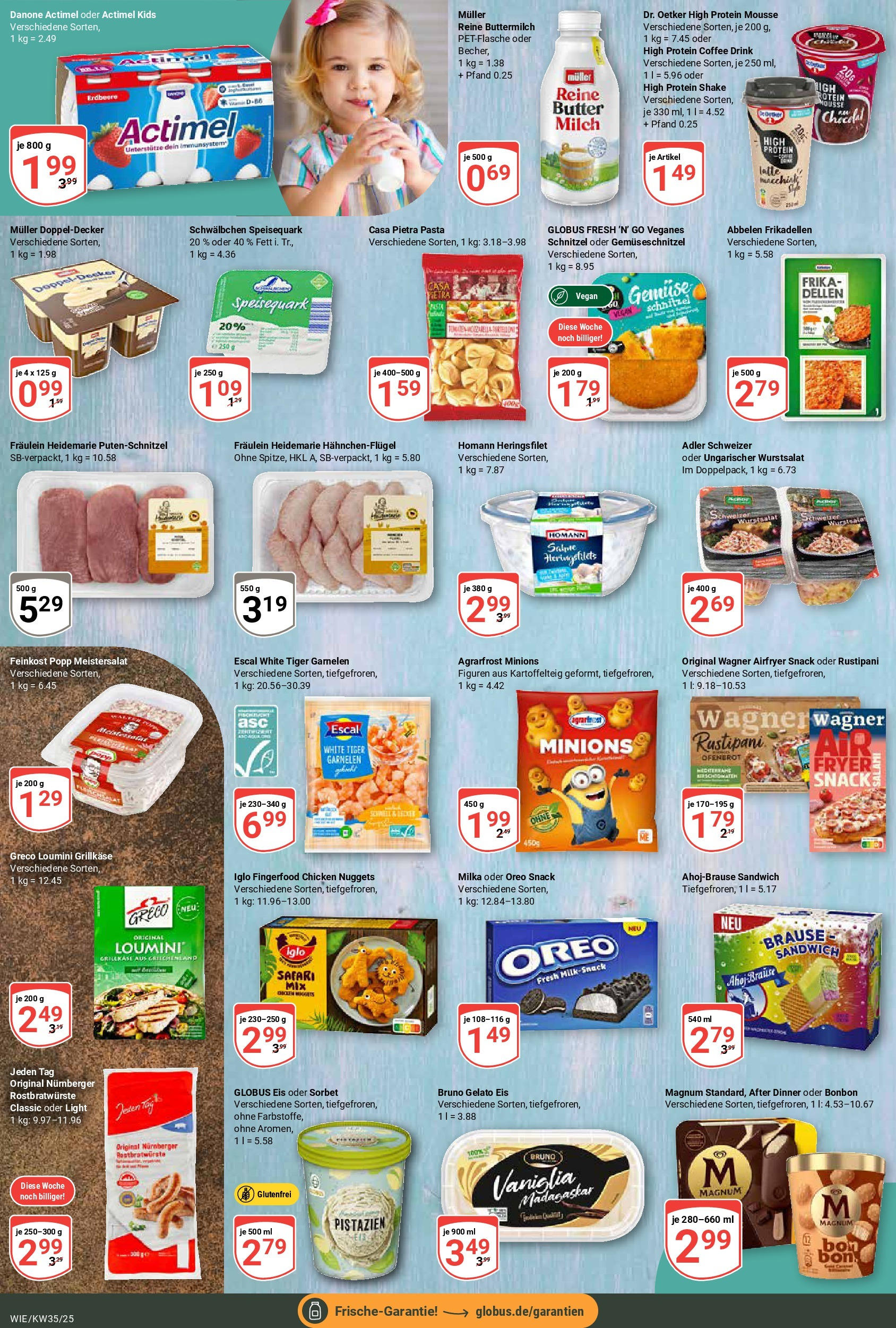 Globus prospekt Waghäusel (ab 24.08.2025) » Angebote ab Montag | Seite: 10 | Produkte: Actimel, Buttermilch, Milch, Speisequark Globus prospekt Waghäusel (ab 24.08.2025) » Angebote online | Seite: 10 | Produkte: Actimel, Buttermilch, Milch, Speisequark