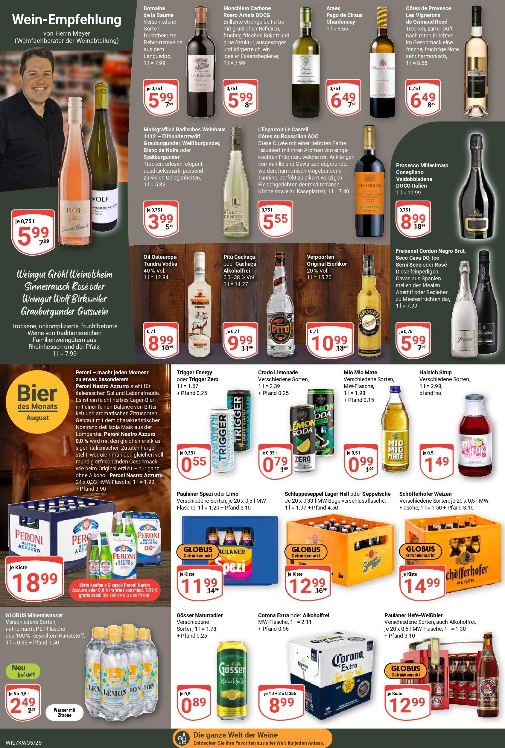 Globus prospekt Waghäusel (ab 24.08.2025) » Angebote ab Montag | Seite: 14 | Produkte: Freixenet, Bier, Paulaner spezi, Mio mio mate Globus prospekt Waghäusel (ab 24.08.2025) » Angebote online | Seite: 14 | Produkte: Freixenet, Bier, Paulaner spezi, Mio mio mate