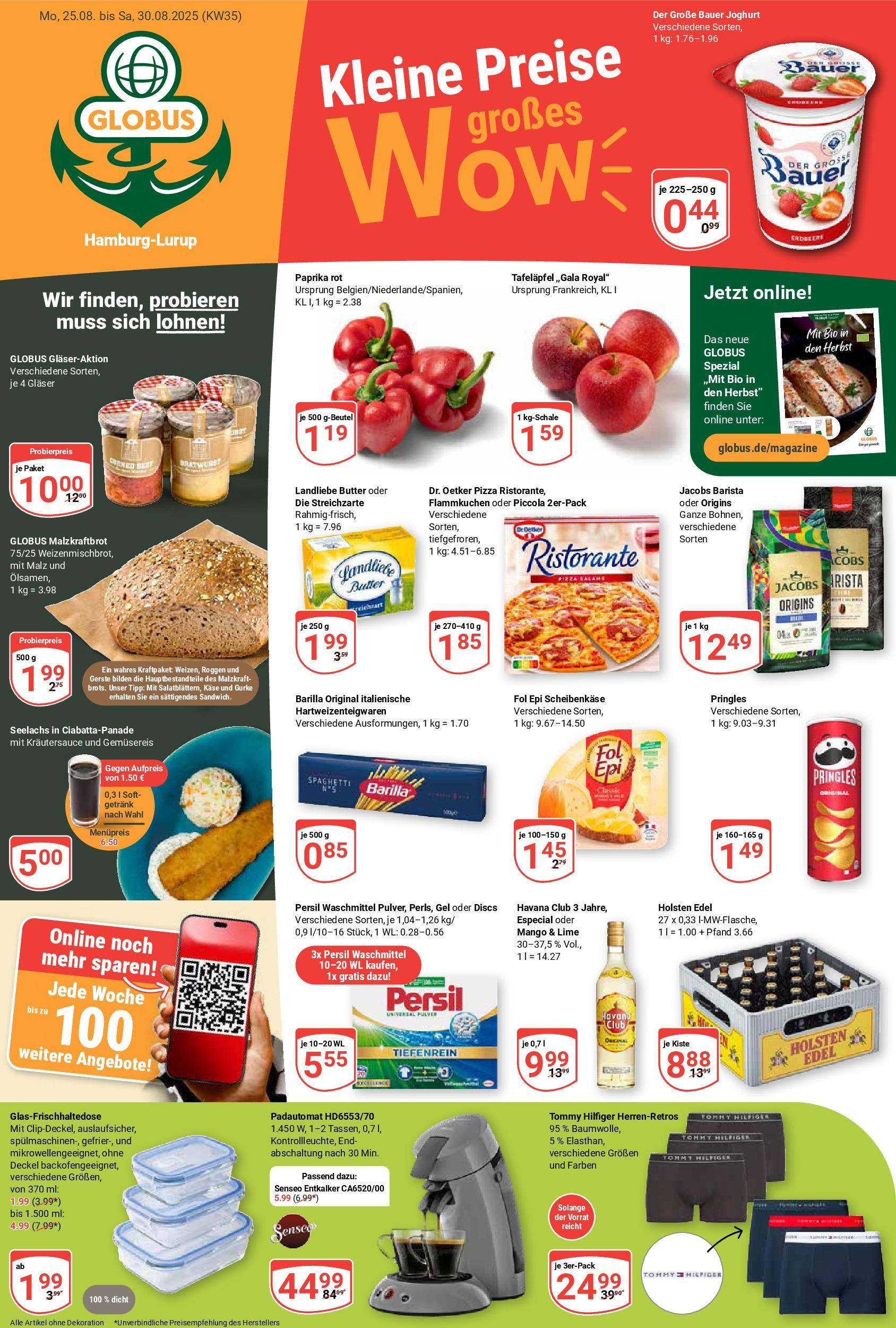 Globus prospekt Hamburg (ab 25.08.2025) » Angebote ab Montag | Seite: 5 | Produkte: Ristorante, Käse, Paprika rot, Pringles Globus prospekt Hamburg (ab 25.08.2025) » Angebote online | Seite: 5 | Produkte: Ristorante, Käse, Paprika rot, Pringles