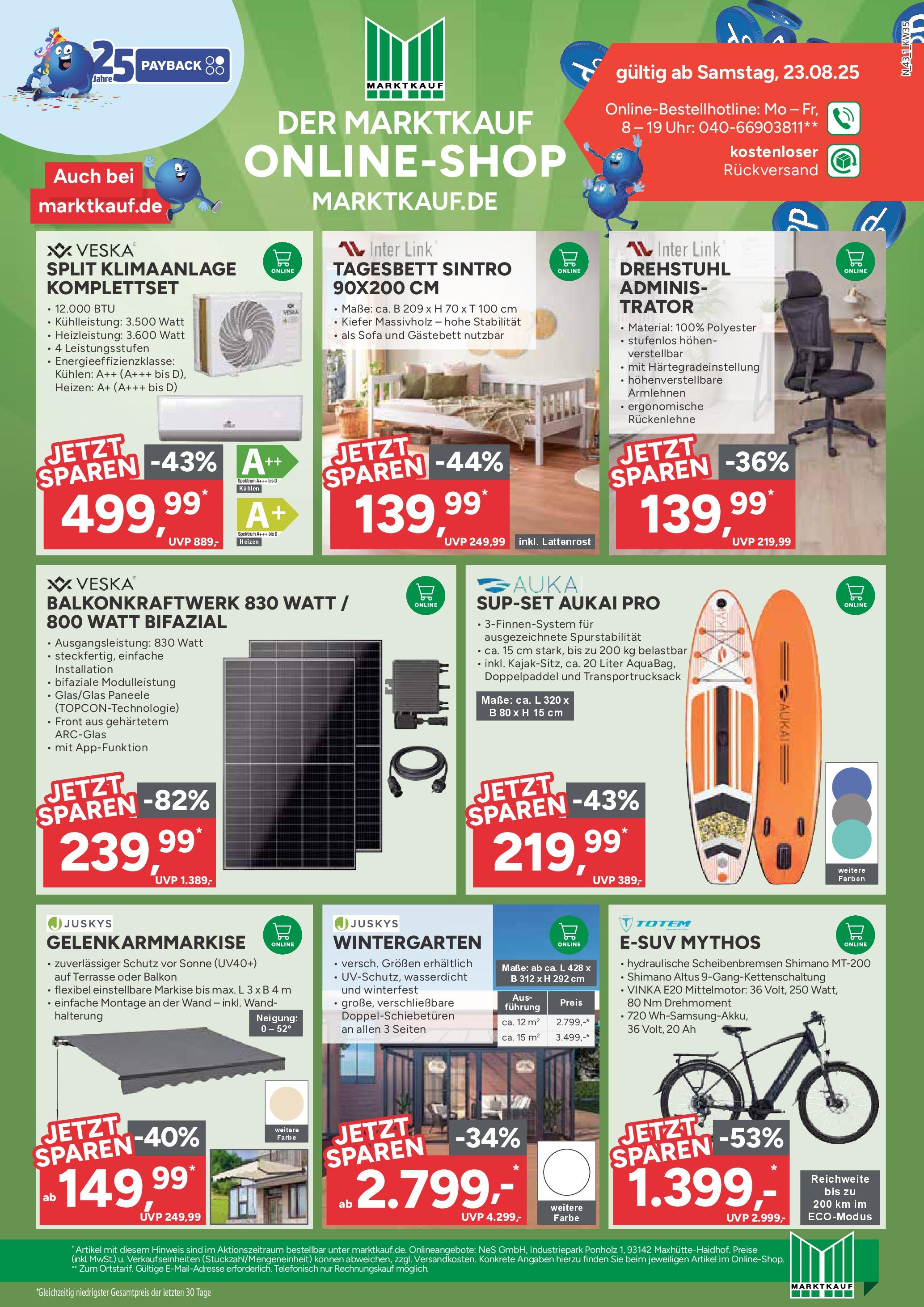 Marktkauf - Marktkauf: Wochenangebote (ab 24.08.2025) » Angebote ab Montag | Seite: 43 | Produkte: Klimaanlage, Lattenrost, Sofa, Uhr Marktkauf - Marktkauf: Wochenangebote (ab 24.08.2025) » Angebote online | Seite: 43 | Produkte: Klimaanlage, Lattenrost, Sofa, Uhr