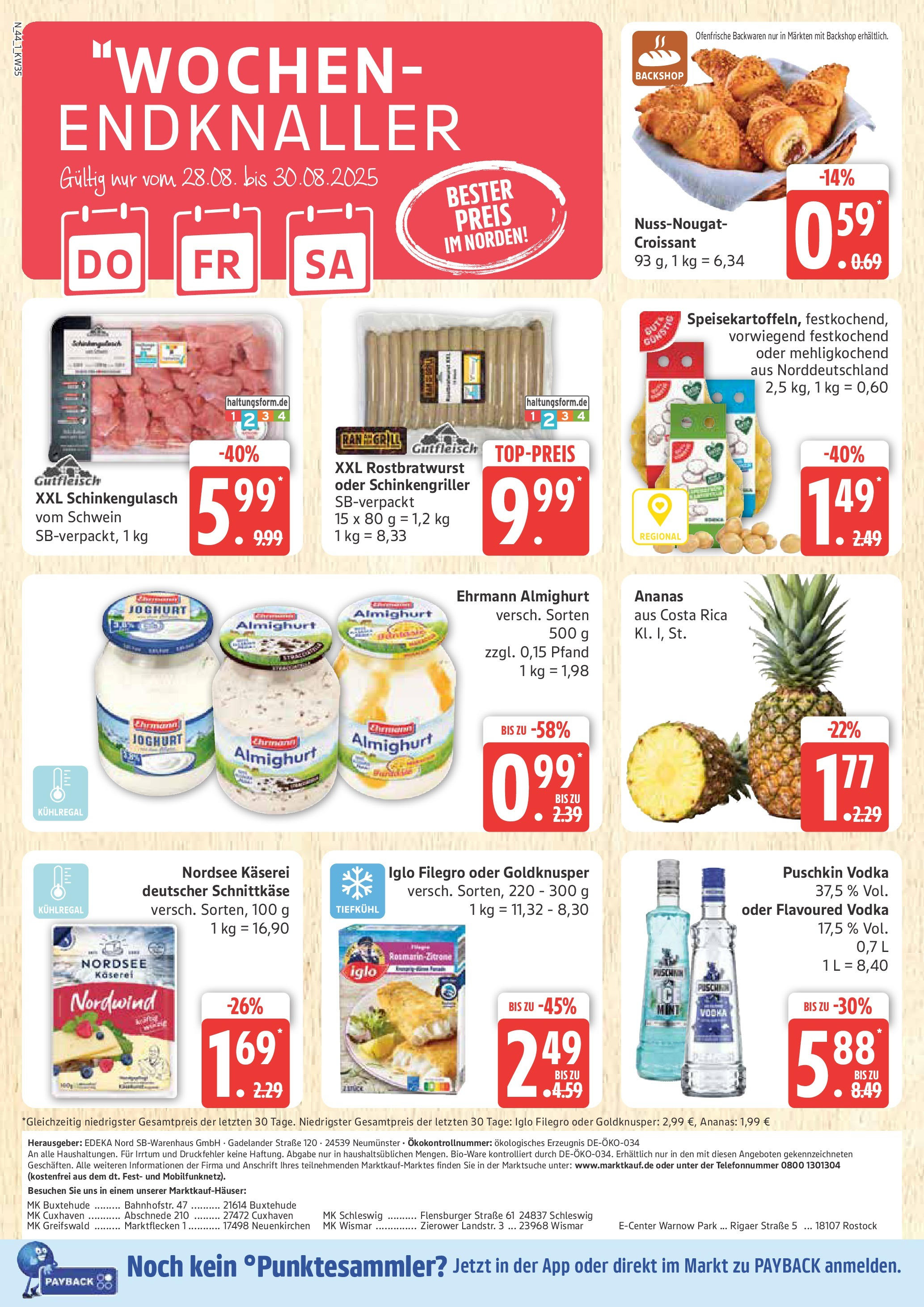 Marktkauf - Marktkauf: Wochenangebote (ab 24.08.2025) » Angebote ab Montag | Seite: 44 | Produkte: Joghurt, Ananas, Ofenfrische, Croissant Marktkauf - Marktkauf: Wochenangebote (ab 24.08.2025) » Angebote online | Seite: 44 | Produkte: Joghurt, Ananas, Ofenfrische, Croissant