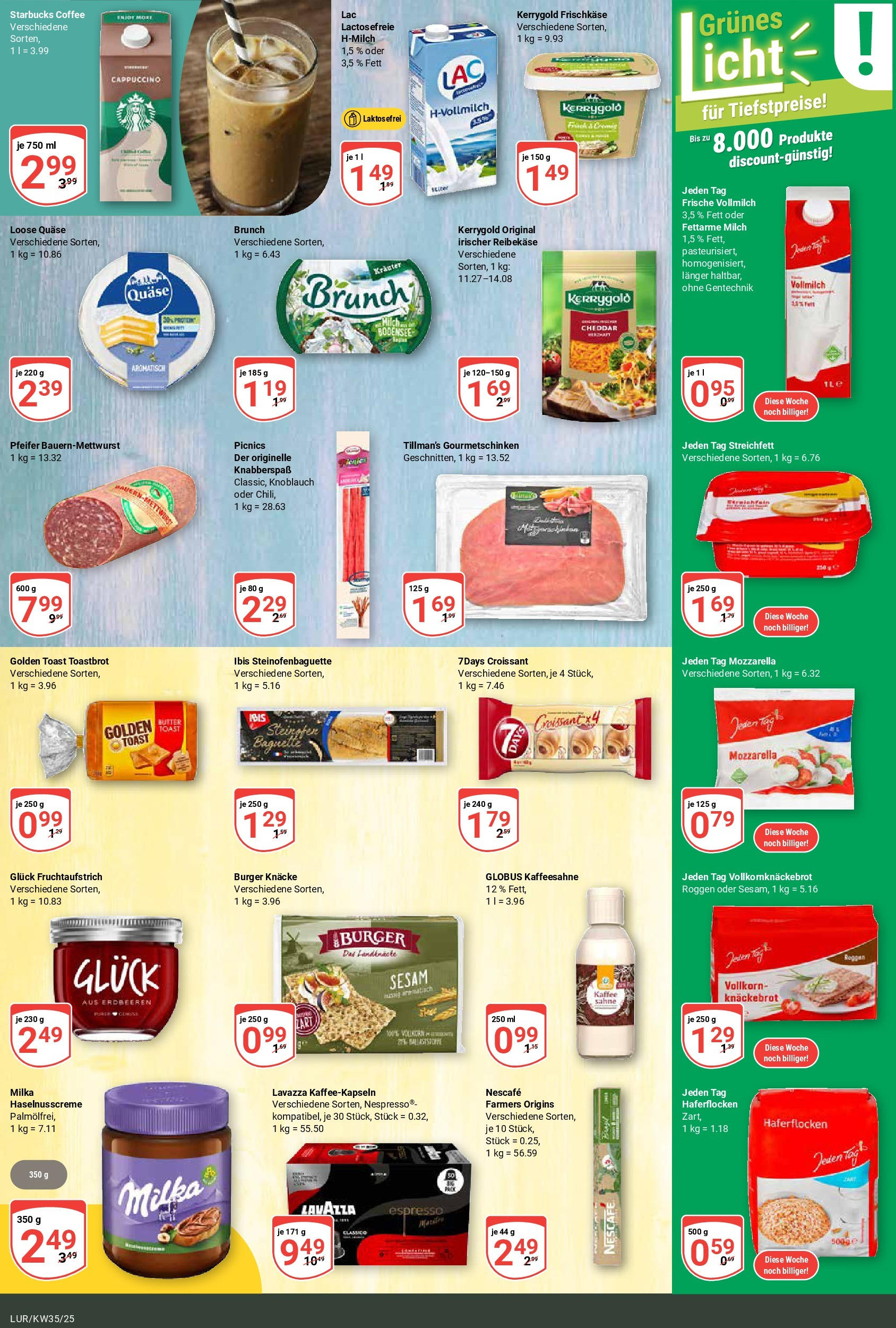 Globus prospekt Hamburg (ab 25.08.2025) » Angebote ab Montag | Seite: 13 | Produkte: Croissant, Reibekase, Sahne, Frischkase Globus prospekt Hamburg (ab 25.08.2025) » Angebote online | Seite: 13 | Produkte: Croissant, Reibekase, Sahne, Frischkase