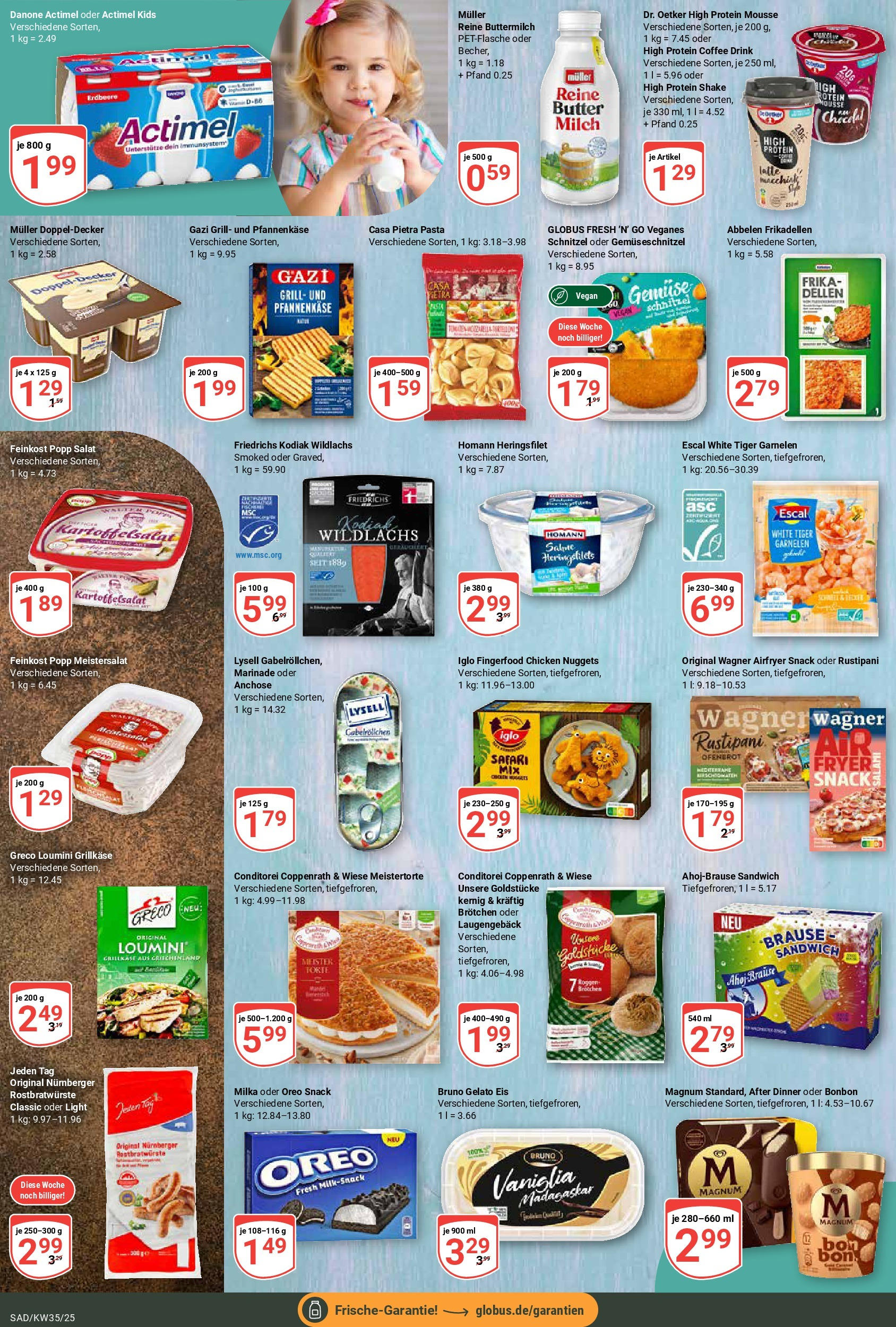 Globus prospekt Schwandorf (ab 24.08.2025) » Angebote ab Montag | Seite: 8 | Produkte: Actimel, Butter, Iglo, Schnitzel Globus prospekt Schwandorf (ab 24.08.2025) » Angebote online | Seite: 8 | Produkte: Actimel, Butter, Iglo, Schnitzel
