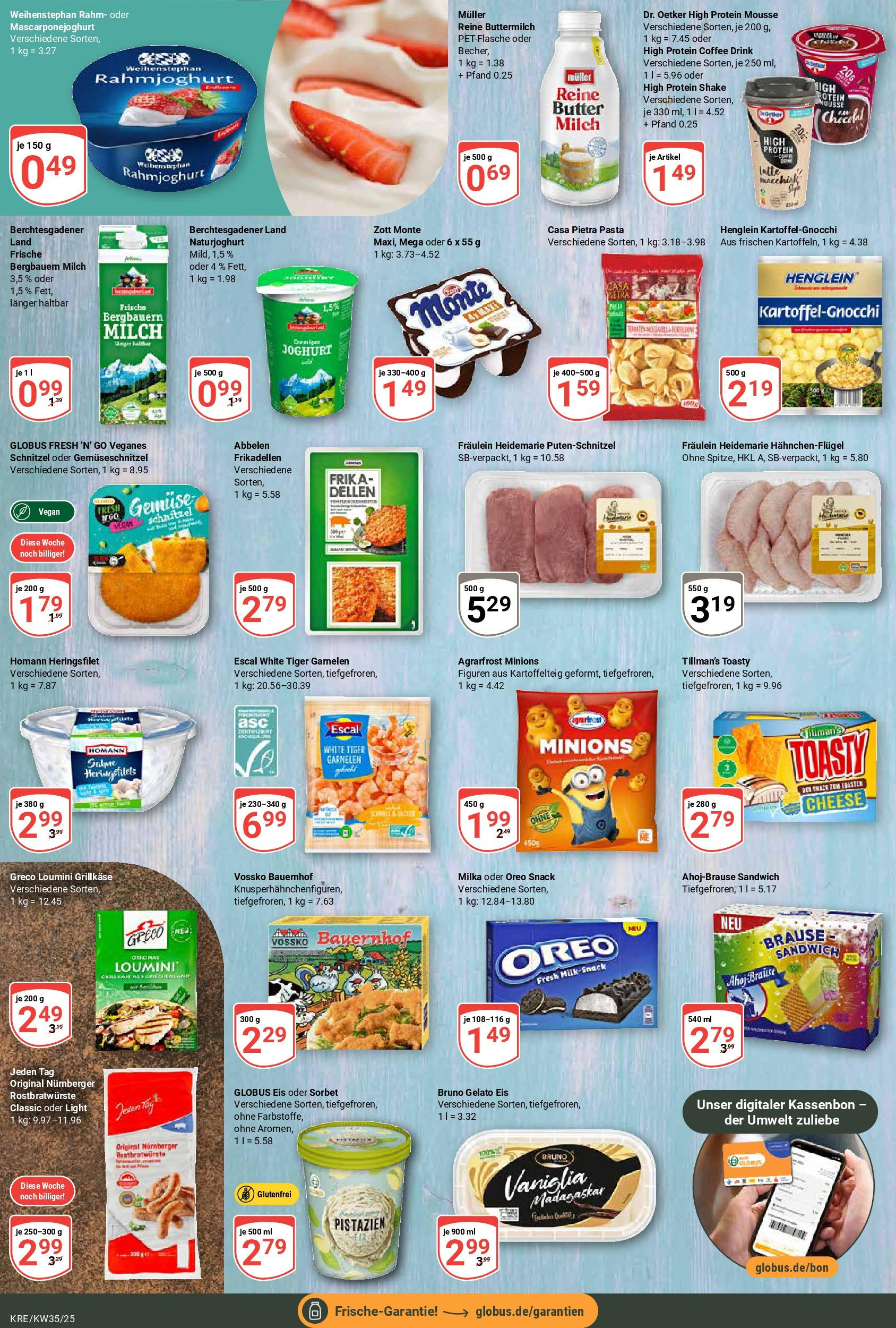 Globus prospekt Krefeld	 (ab 24.08.2025) » Angebote online | Seite: 10 | Produkte: Milch, Pistazien, Pasta, Tiger garnelen