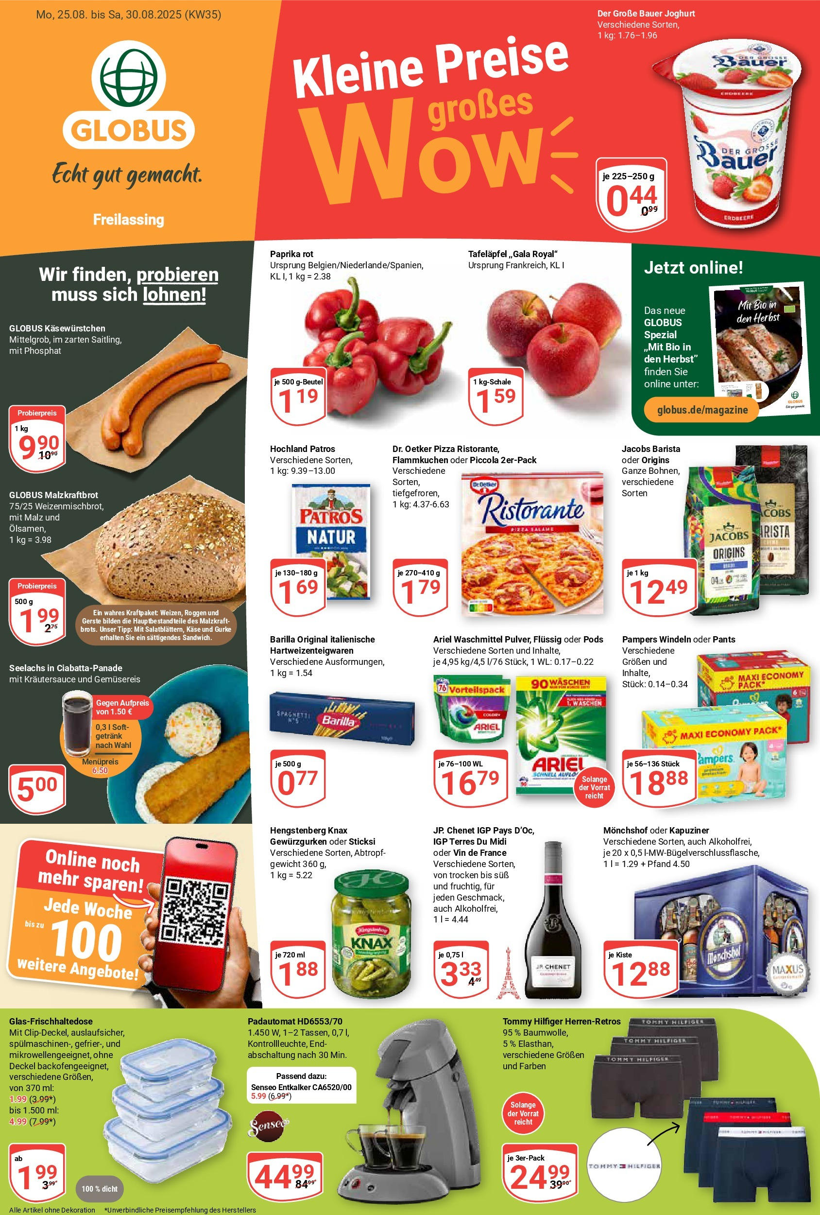 Globus prospekt Freilassing (ab 24.08.2025) » Angebote ab Montag | Seite: 1 | Produkte: Ristorante, Gewicht, Käse, Barilla Globus prospekt Freilassing (ab 24.08.2025) » Angebote online | Seite: 1 | Produkte: Ristorante, Gewicht, Käse, Barilla