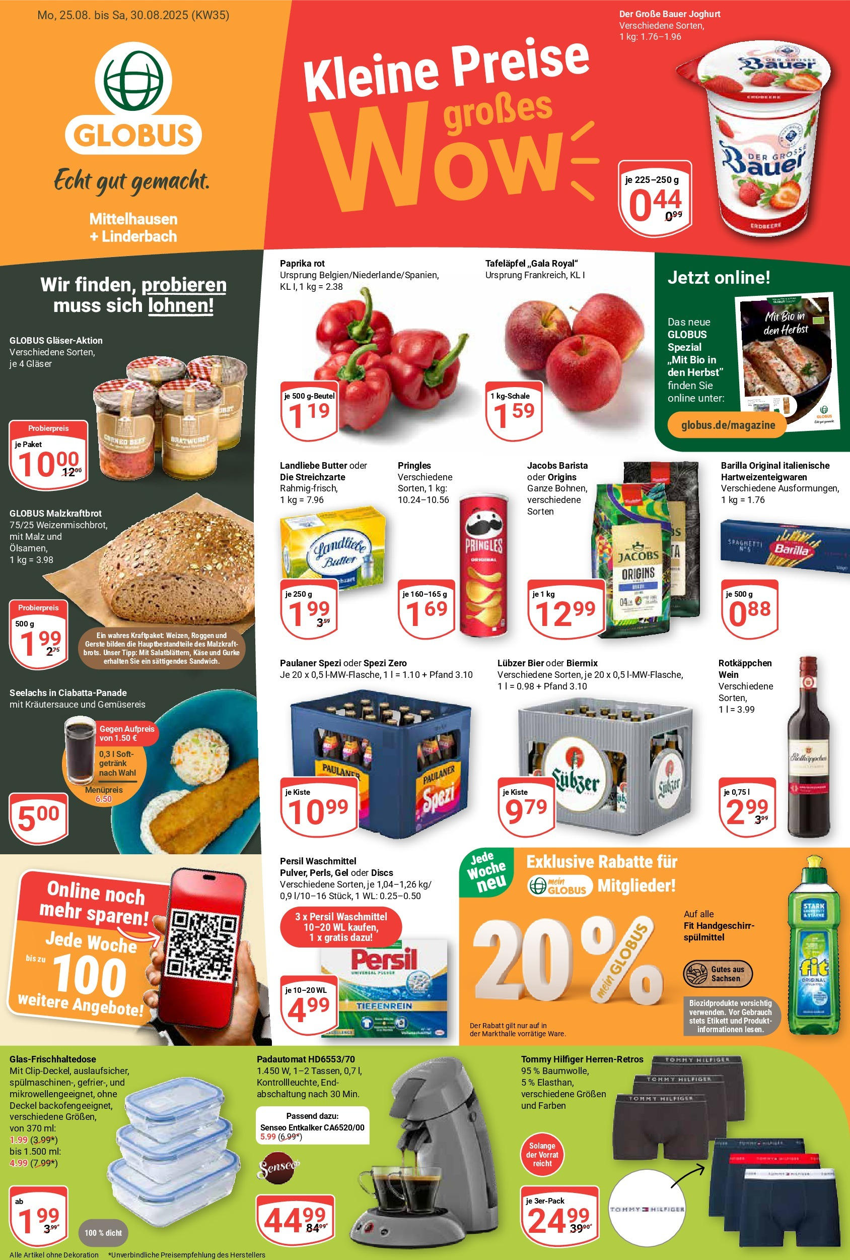 Globus prospekt Erfurt-Linderbach (ab 24.08.2025) » Angebote ab Montag | Seite: 1 | Produkte: Butter, Landliebe butter, Rotkäppchen, Lubzer Globus prospekt Erfurt-Linderbach (ab 24.08.2025) » Angebote online | Seite: 1 | Produkte: Butter, Landliebe butter, Rotkäppchen, Lubzer