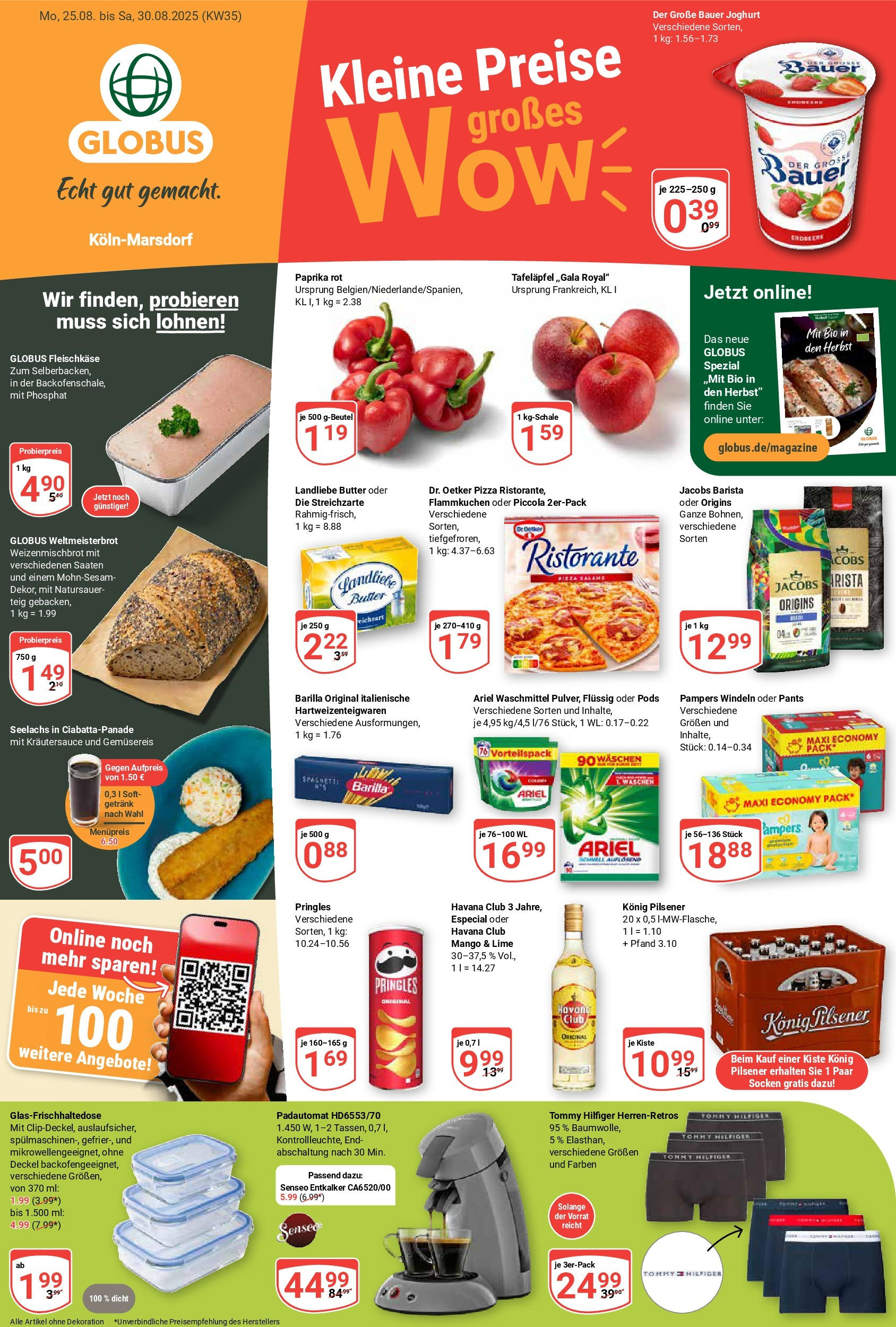 Globus prospekt Köln (ab 25.08.2025) » Angebote ab Montag | Seite: 1 | Produkte: Havana club, Butter, Joghurt, Ariel Globus prospekt Köln (ab 25.08.2025) » Angebote online | Seite: 1 | Produkte: Havana club, Butter, Joghurt, Ariel