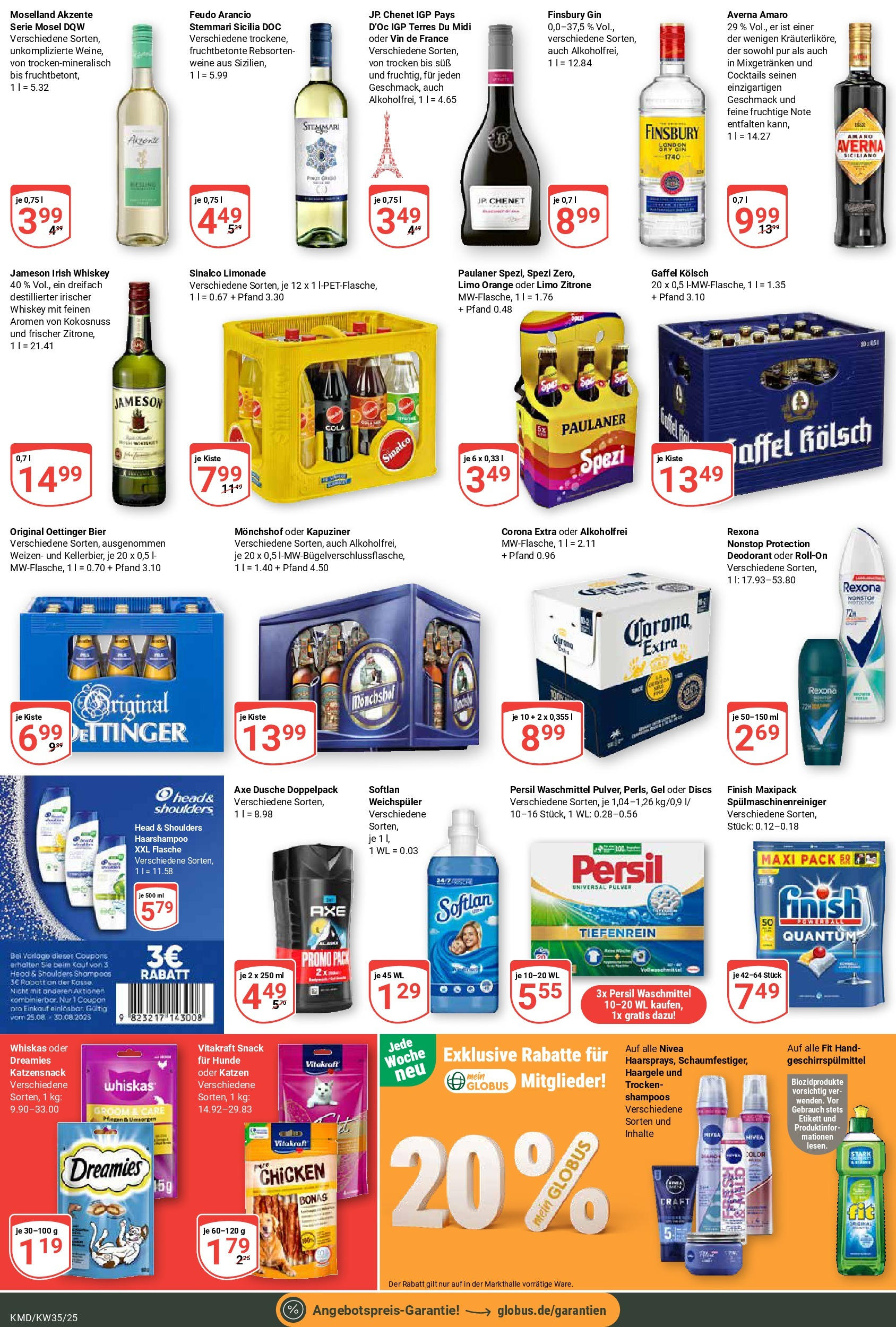 Globus prospekt Köln (ab 25.08.2025) » Angebote ab Montag | Seite: 4 | Produkte: Deodorant, Waschmittel, Gin, Paulaner Globus prospekt Köln (ab 25.08.2025) » Angebote online | Seite: 4 | Produkte: Deodorant, Waschmittel, Gin, Paulaner