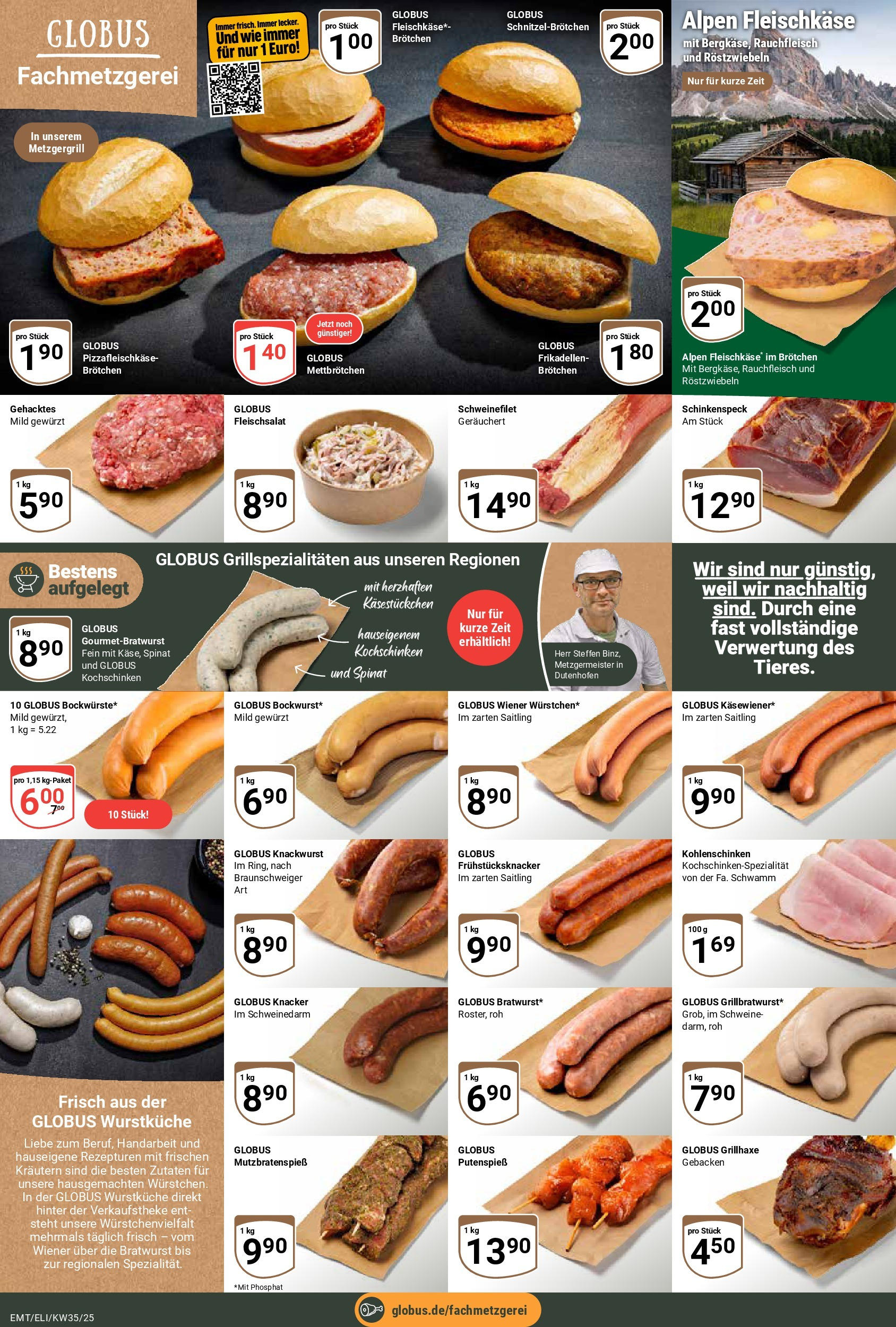 Globus prospekt Erfurt-Linderbach (ab 24.08.2025) » Angebote ab Montag | Seite: 6 | Produkte: Bratwurst, Schweinefilet Globus prospekt Erfurt-Linderbach (ab 24.08.2025) » Angebote online | Seite: 6 | Produkte: Bratwurst, Schweinefilet