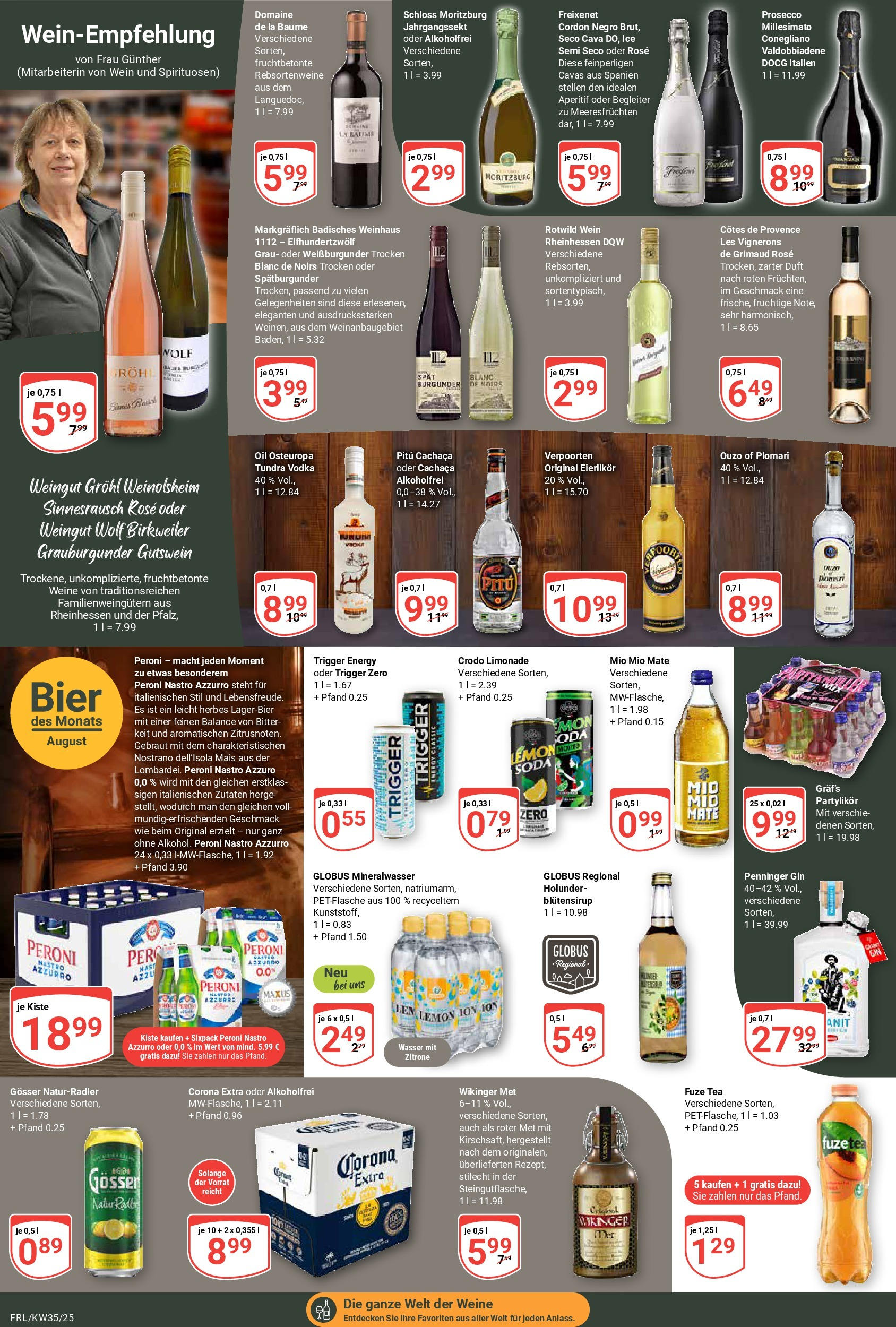 Globus prospekt Freilassing (ab 24.08.2025) » Angebote ab Montag | Seite: 13 | Produkte: Fuze tea, Bier, Mio mio mate, Gin Globus prospekt Freilassing (ab 24.08.2025) » Angebote online | Seite: 13 | Produkte: Fuze tea, Bier, Mio mio mate, Gin