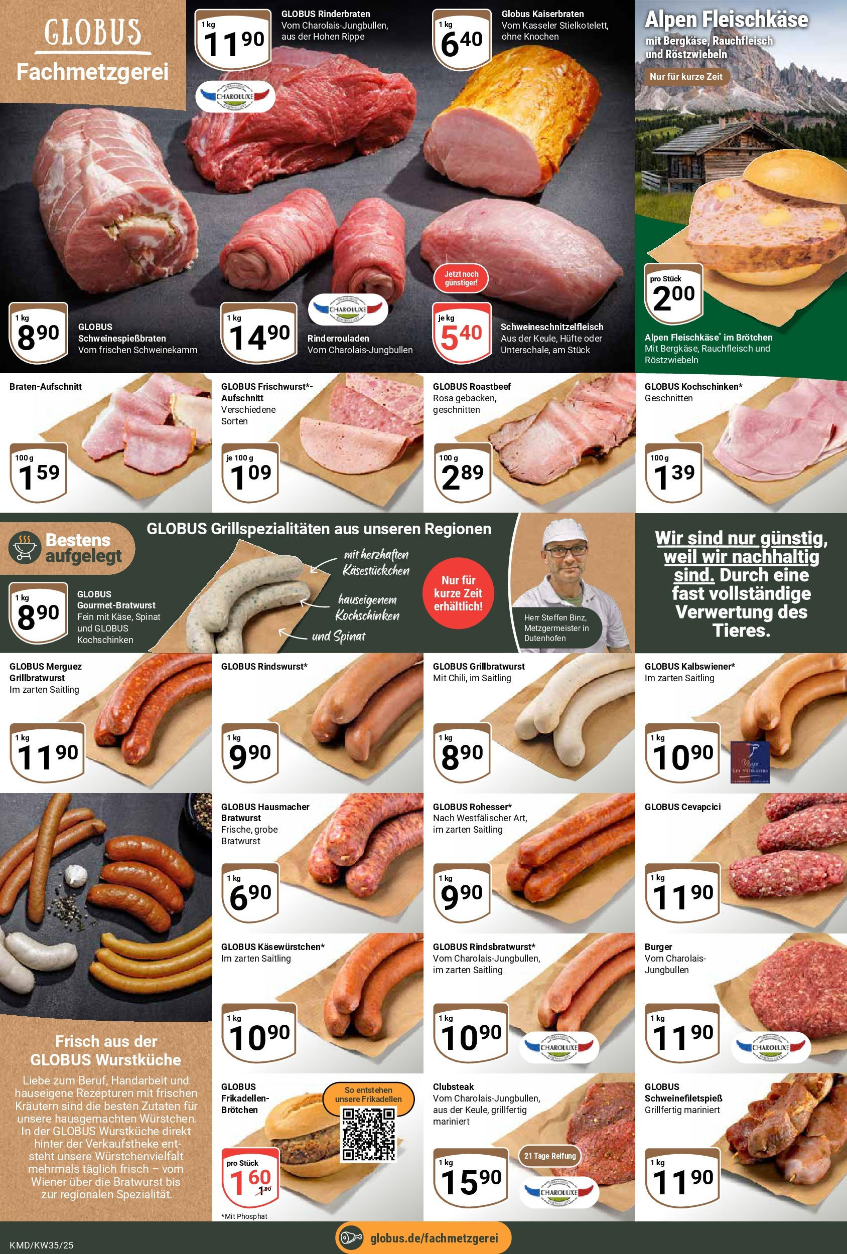 Globus prospekt Köln (ab 25.08.2025) » Angebote ab Montag | Seite: 7 | Produkte: Bratwurst, Cevapcici, Burger, Roastbeef Globus prospekt Köln (ab 25.08.2025) » Angebote online | Seite: 7 | Produkte: Bratwurst, Cevapcici, Burger, Roastbeef