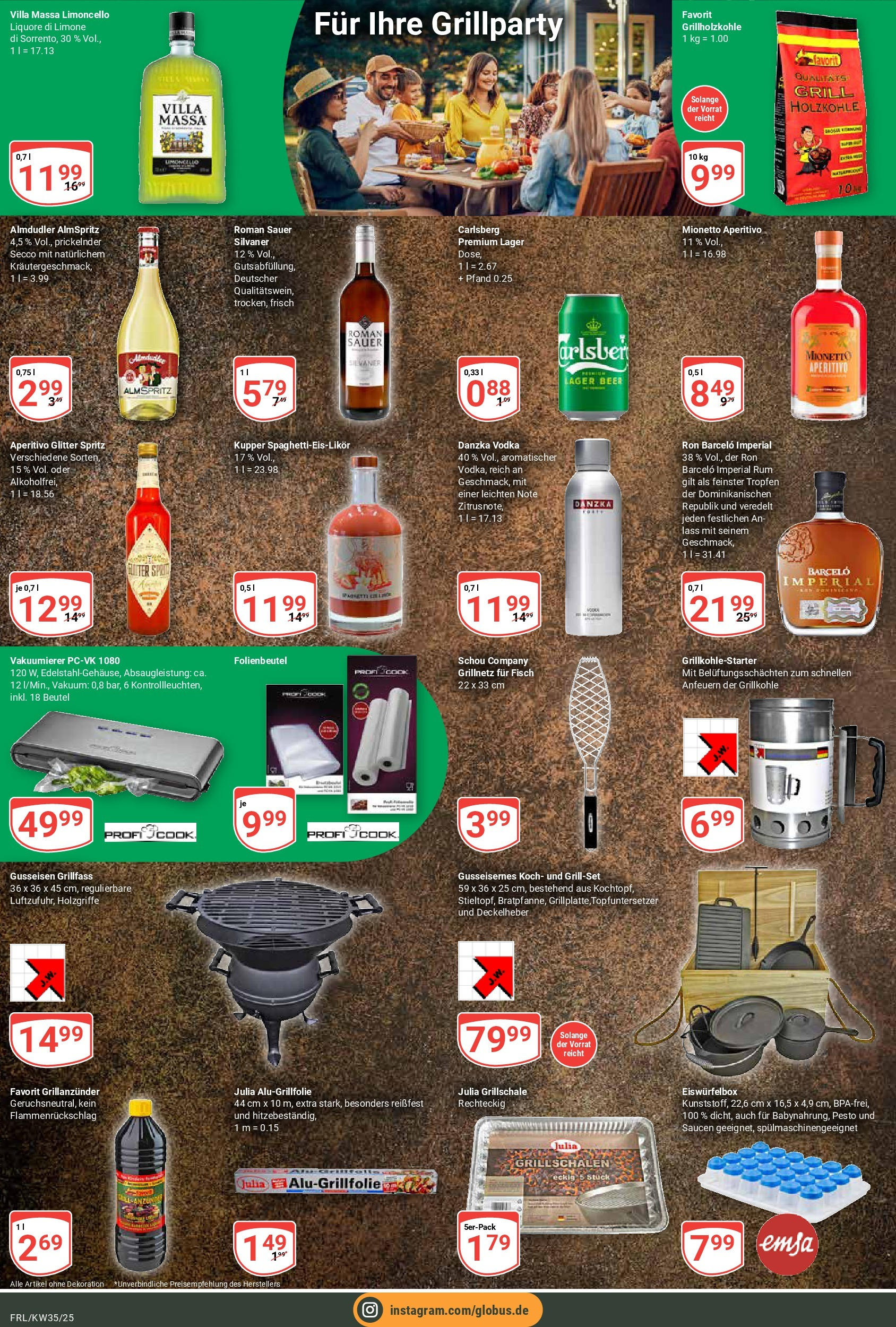 Globus prospekt Freilassing (ab 24.08.2025) » Angebote ab Montag | Seite: 14 | Produkte: Carlsberg, Fisch, Limoncello, Vodka Globus prospekt Freilassing (ab 24.08.2025) » Angebote online | Seite: 14 | Produkte: Carlsberg, Fisch, Limoncello, Vodka