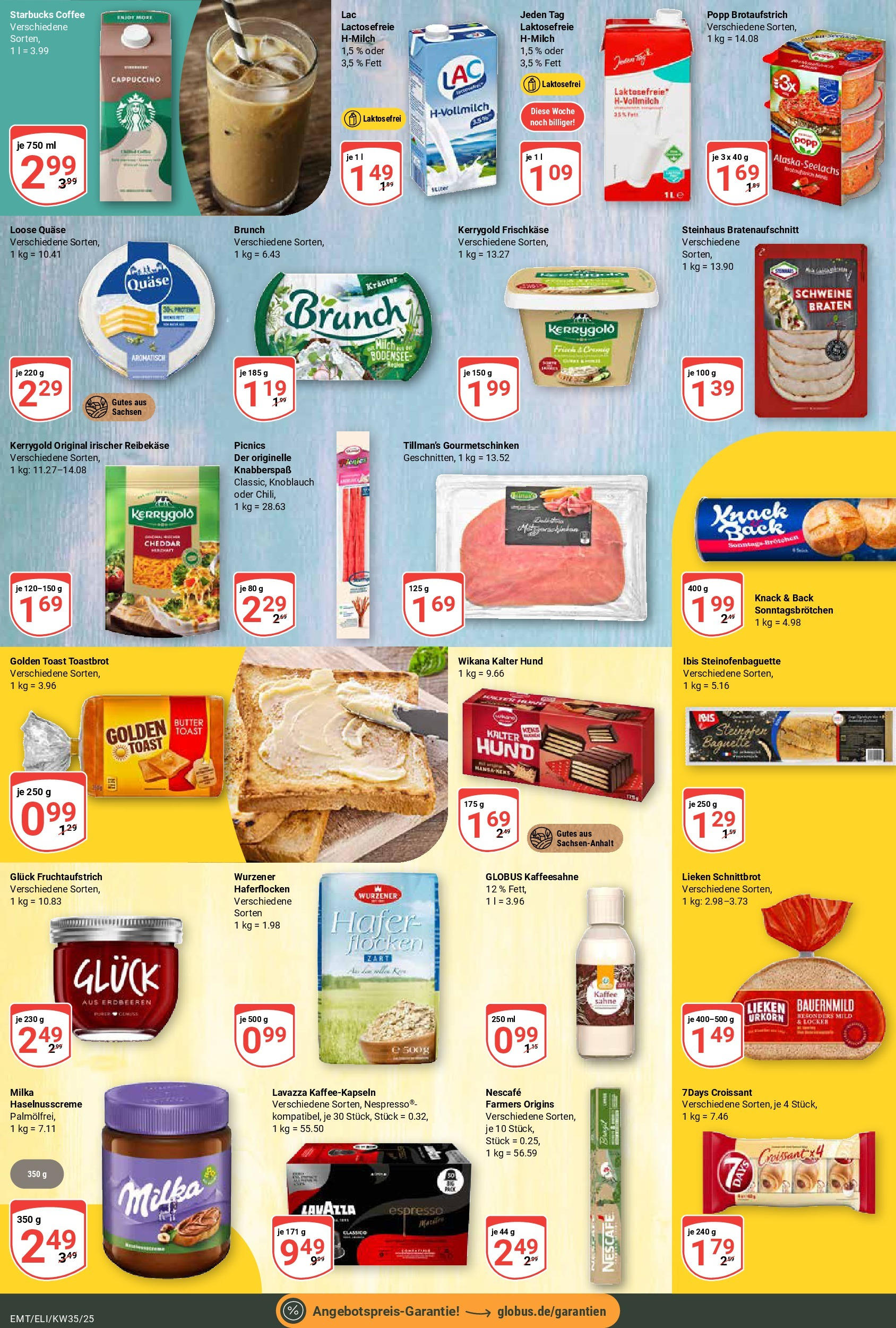 Globus prospekt Erfurt-Linderbach (ab 24.08.2025) » Angebote ab Montag | Seite: 9 | Produkte: Toastbrot, Knoblauch, Sahne, Frischkase Globus prospekt Erfurt-Linderbach (ab 24.08.2025) » Angebote online | Seite: 9 | Produkte: Toastbrot, Knoblauch, Sahne, Frischkase