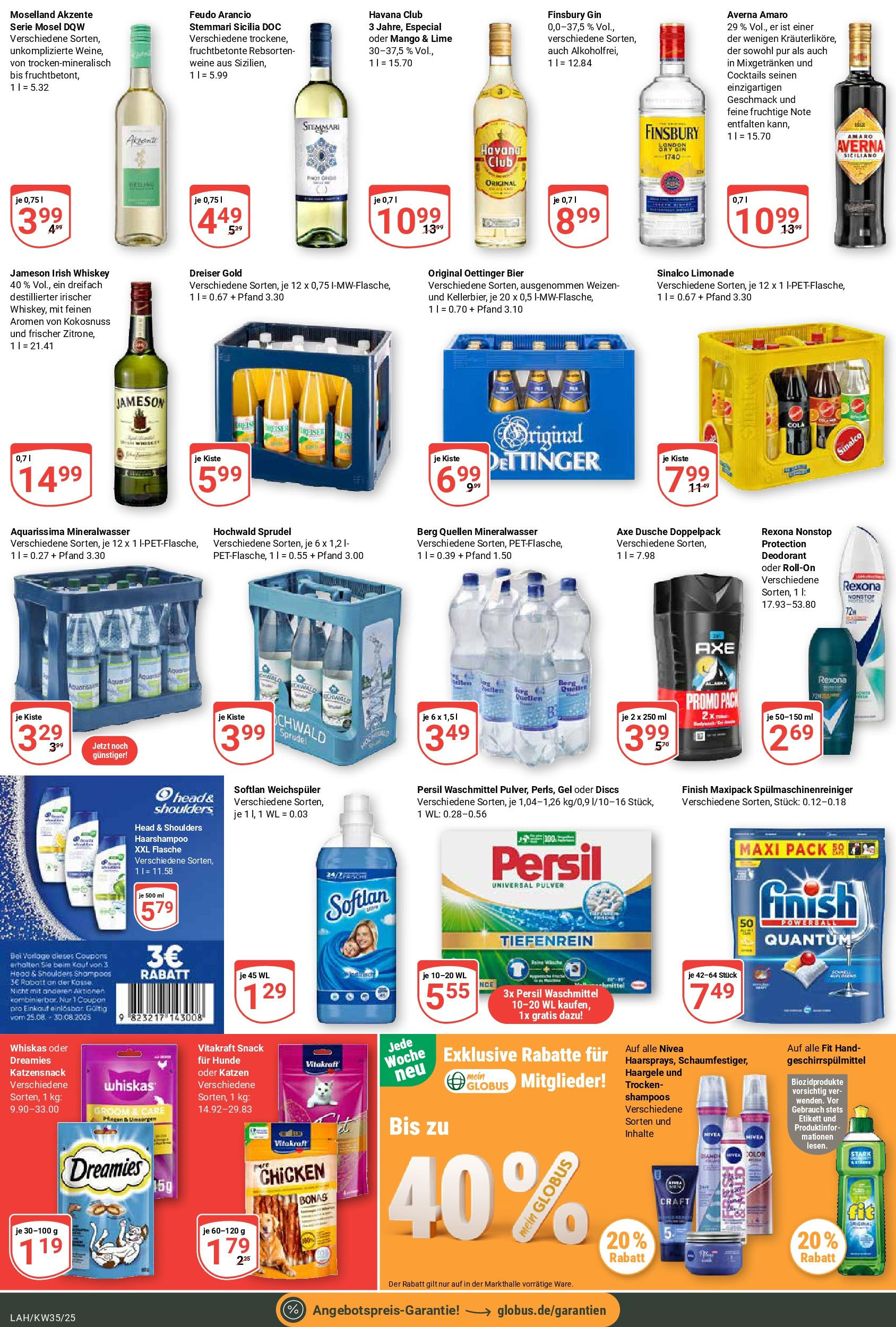 Globus prospekt Lahnstein (ab 24.08.2025) » Angebote ab Montag | Seite: 3 | Produkte: Cola, Bier, Finish, Whiskas Globus prospekt Lahnstein (ab 24.08.2025) » Angebote online | Seite: 3 | Produkte: Cola, Bier, Finish, Whiskas