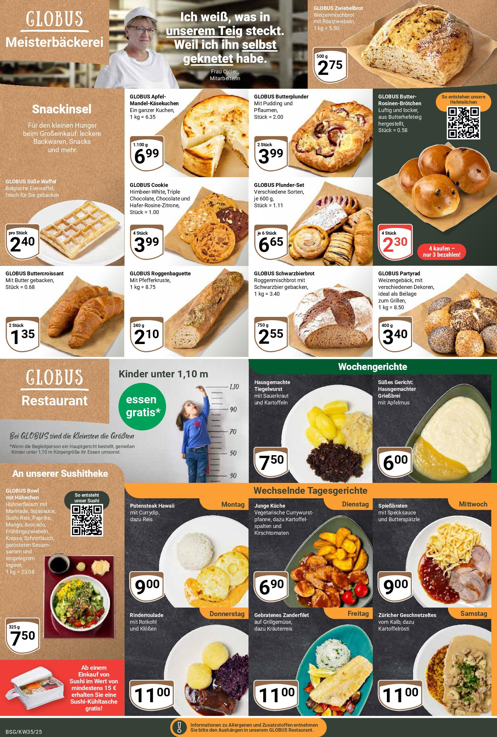 Globus prospekt Braunschweig (ab 24.08.2025) » Angebote ab Montag | Seite: 5 | Produkte: Hahnchen, Butter, Äpfel, Pudding Globus prospekt Braunschweig (ab 24.08.2025) » Angebote online | Seite: 5 | Produkte: Hahnchen, Butter, Äpfel, Pudding