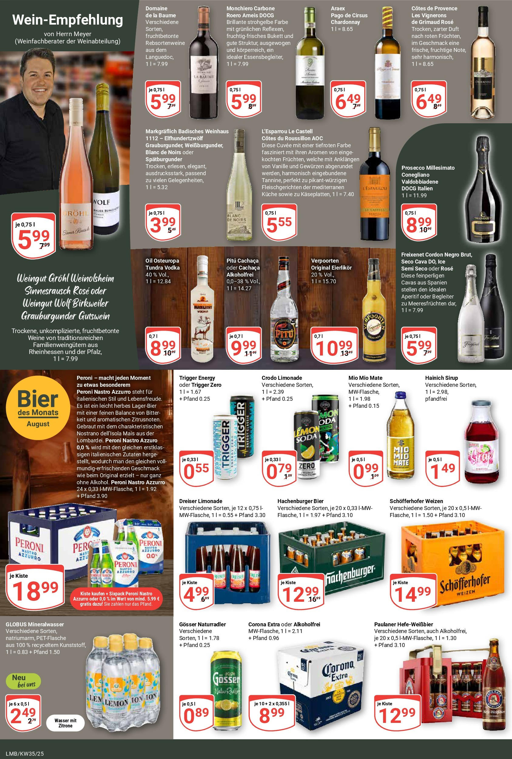 Globus prospekt Limburg (ab 24.08.2025) » Angebote ab Montag | Seite: 15 | Produkte: Energy, Limonade, Prosecco, Paulaner Globus prospekt Limburg (ab 24.08.2025) » Angebote online | Seite: 15 | Produkte: Energy, Limonade, Prosecco, Paulaner