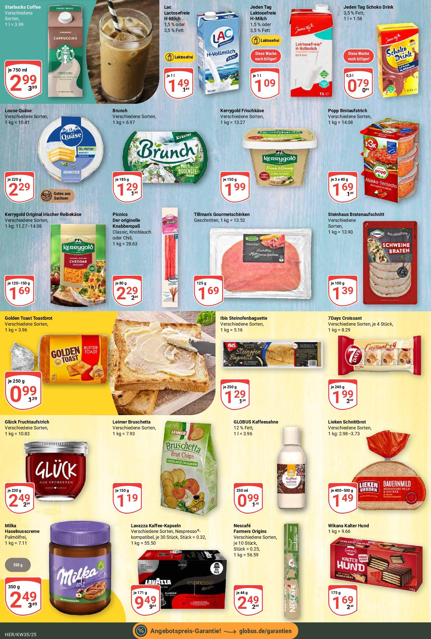 Globus prospekt Hermsdorf (ab 24.08.2025) » Angebote ab Montag | Seite: 9 | Produkte: Lavazza, Kaffee, Toastbrot, Baguette Globus prospekt Hermsdorf (ab 24.08.2025) » Angebote online | Seite: 9 | Produkte: Lavazza, Kaffee, Toastbrot, Baguette