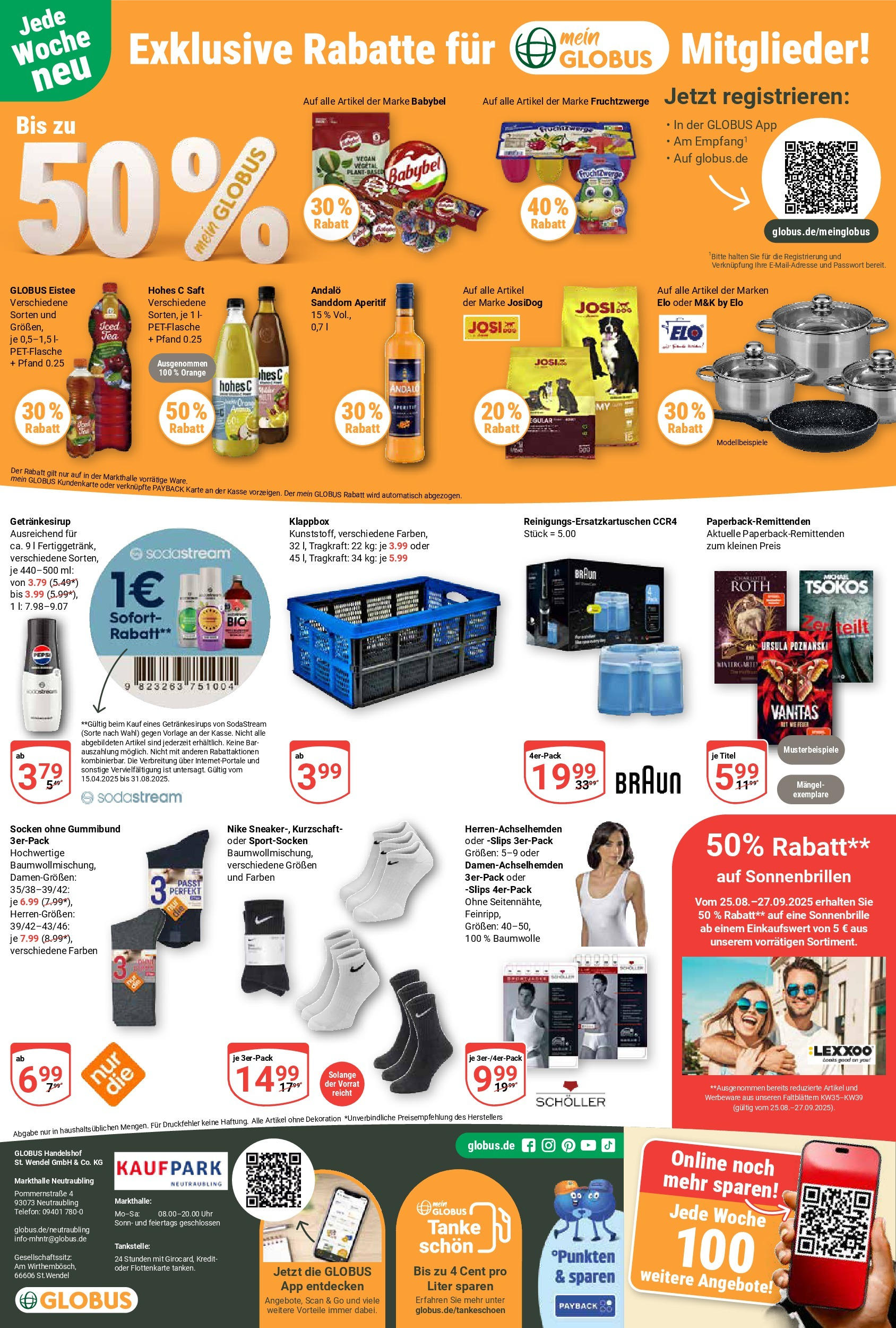 Globus prospekt Neutraubling (ab 24.08.2025) » Angebote ab Montag | Seite: 21 | Produkte: Hohes c, Babybel, Uhr, Sodastream Globus prospekt Neutraubling (ab 24.08.2025) » Angebote online | Seite: 21 | Produkte: Hohes c, Babybel, Uhr, Sodastream