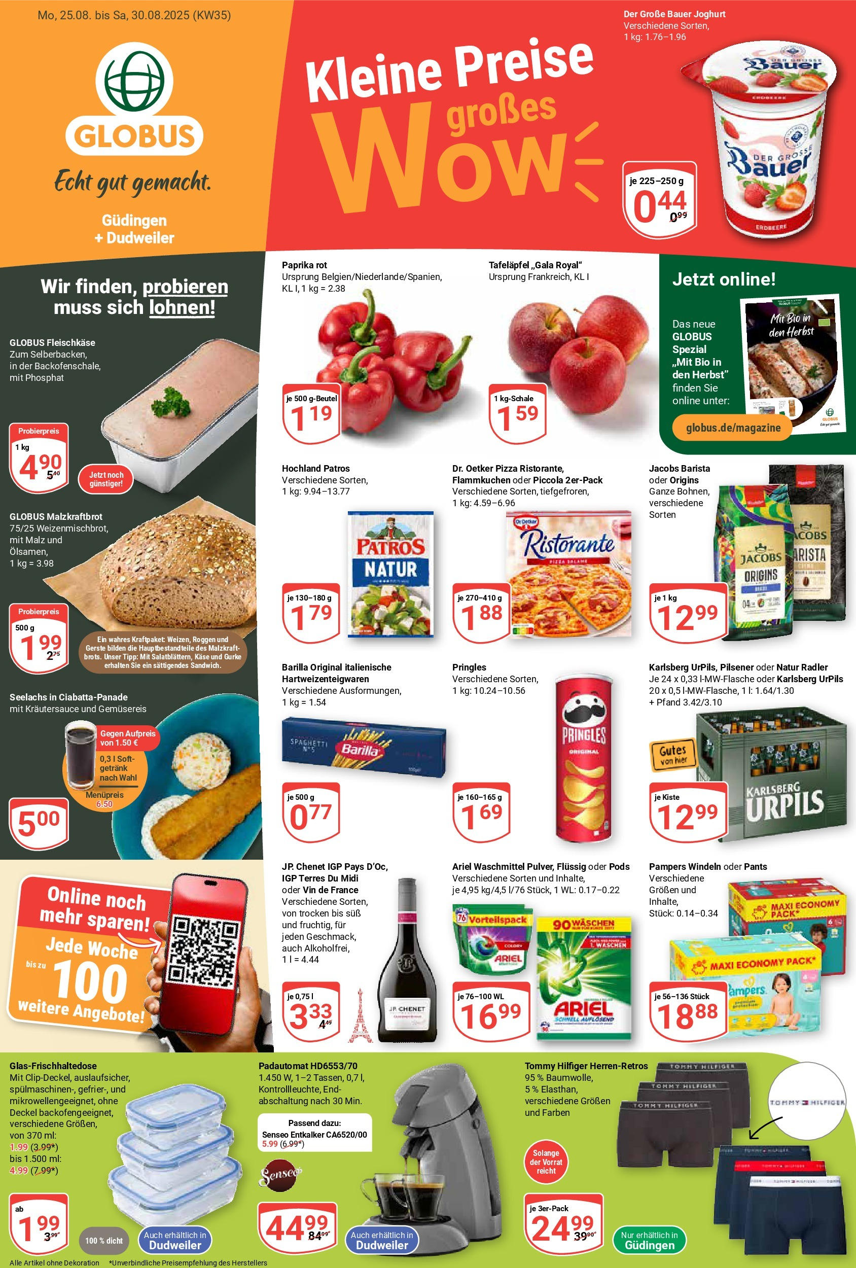 Globus prospekt Saarbrücken-Güdingen (ab 24.08.2025) » Angebote ab Montag | Seite: 5 | Produkte: Ristorante, Senseo, Joghurt, Bauer joghurt Globus prospekt Saarbrücken-Güdingen (ab 24.08.2025) » Angebote online | Seite: 5 | Produkte: Ristorante, Senseo, Joghurt, Bauer joghurt