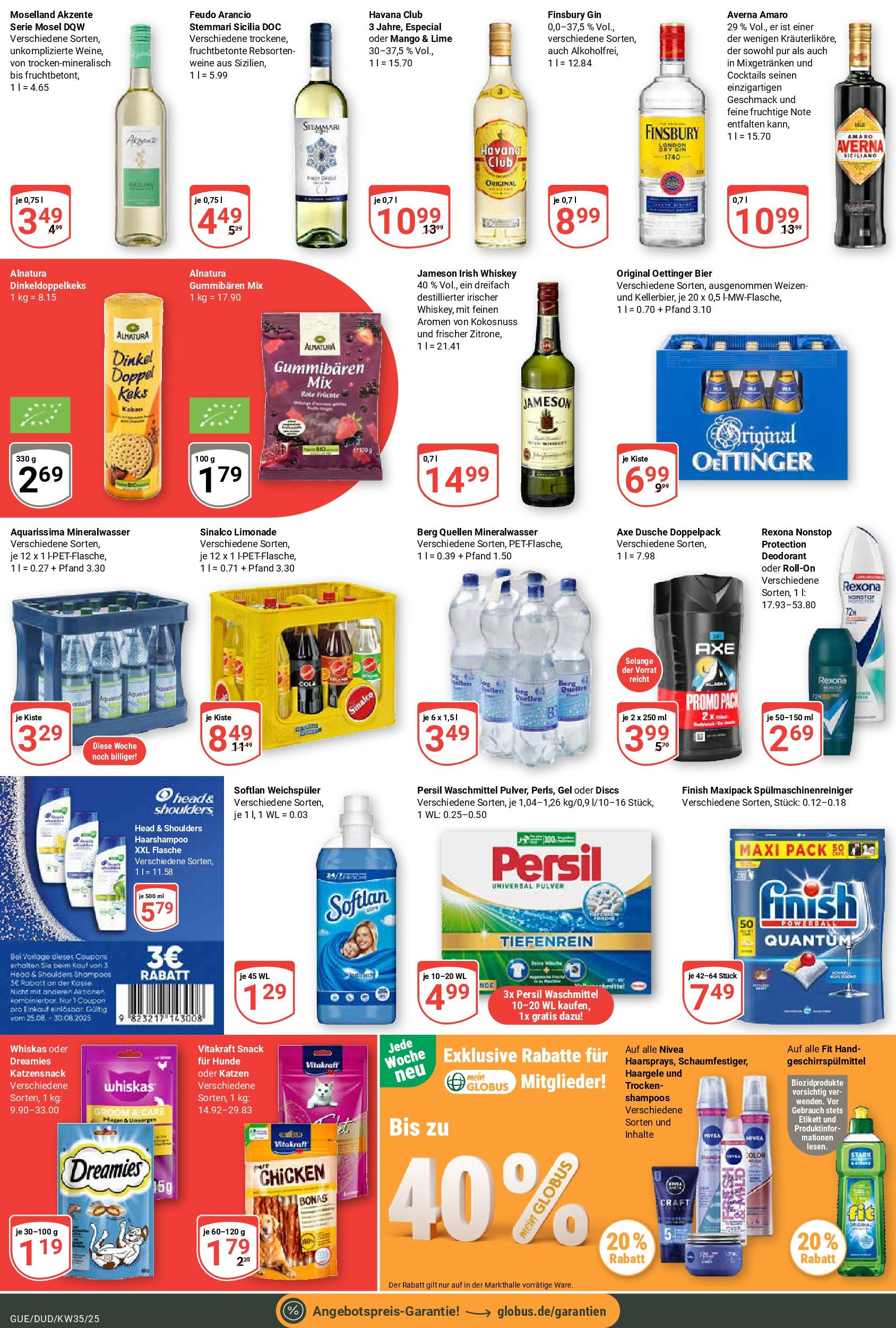 Globus prospekt Saarbrücken-Güdingen (ab 24.08.2025) » Angebote ab Montag | Seite: 7 | Produkte: Cola, Axe, Whiskey, Persil Globus prospekt Saarbrücken-Güdingen (ab 24.08.2025) » Angebote online | Seite: 7 | Produkte: Cola, Axe, Whiskey, Persil