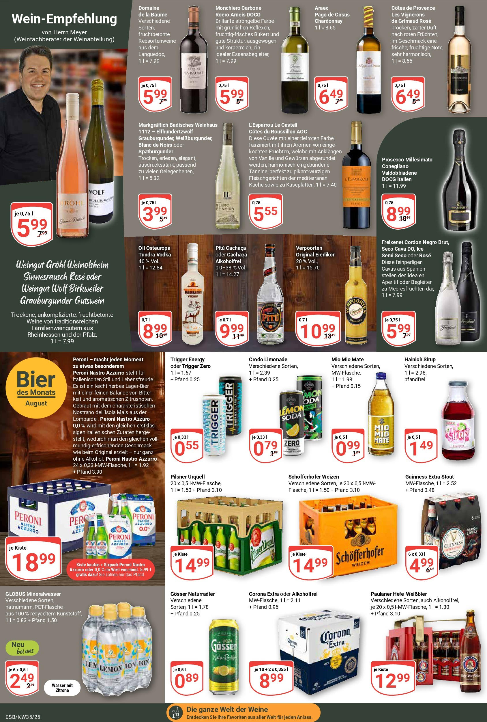Globus prospekt Eschborn (ab 24.08.2025) » Angebote ab Montag | Seite: 15 | Produkte: Freixenet, Sirup, Wasser, Paulaner Globus prospekt Eschborn (ab 24.08.2025) » Angebote online | Seite: 15 | Produkte: Freixenet, Sirup, Wasser, Paulaner