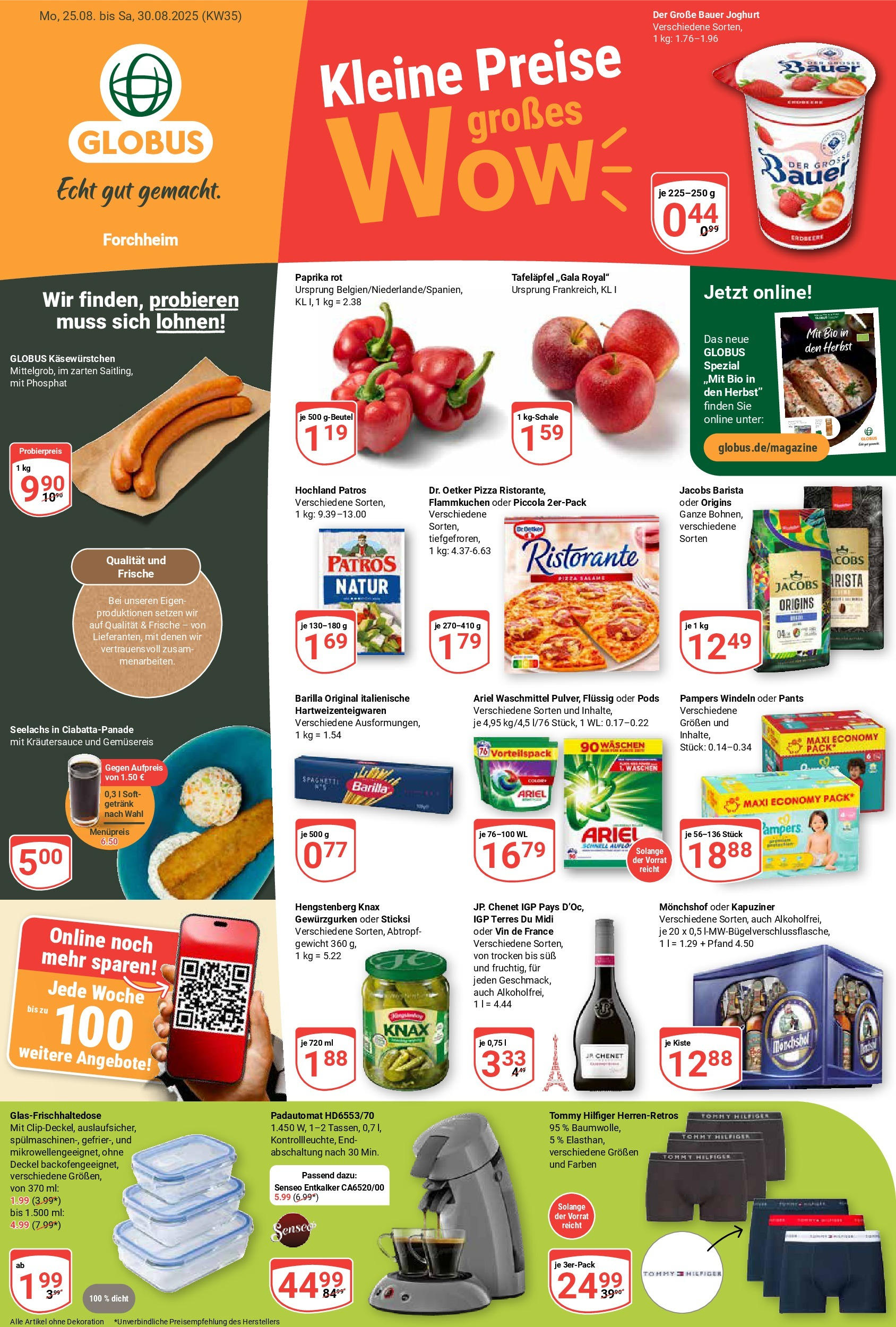 Globus prospekt Forchheim (ab 24.08.2025) » Angebote ab Montag | Seite: 1 | Produkte: Monchshof, Joghurt, Paprika, Waschmittel Globus prospekt Forchheim (ab 24.08.2025) » Angebote online | Seite: 1 | Produkte: Monchshof, Joghurt, Paprika, Waschmittel
