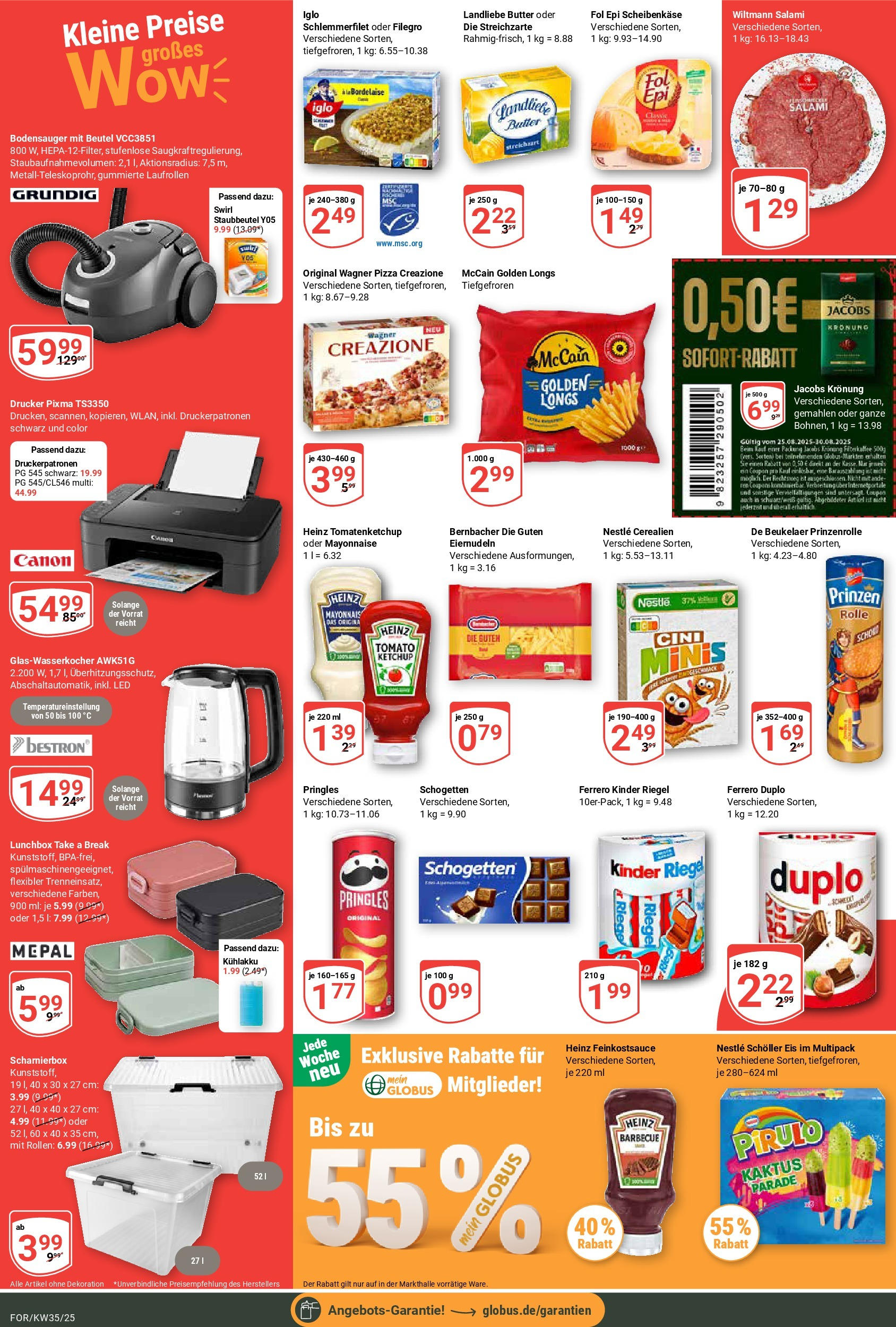 Globus prospekt Forchheim (ab 24.08.2025) » Angebote ab Montag | Seite: 2 | Produkte: Iglo, McCain, Kinder riegel, Drucker Globus prospekt Forchheim (ab 24.08.2025) » Angebote online | Seite: 2 | Produkte: Iglo, McCain, Kinder riegel, Drucker