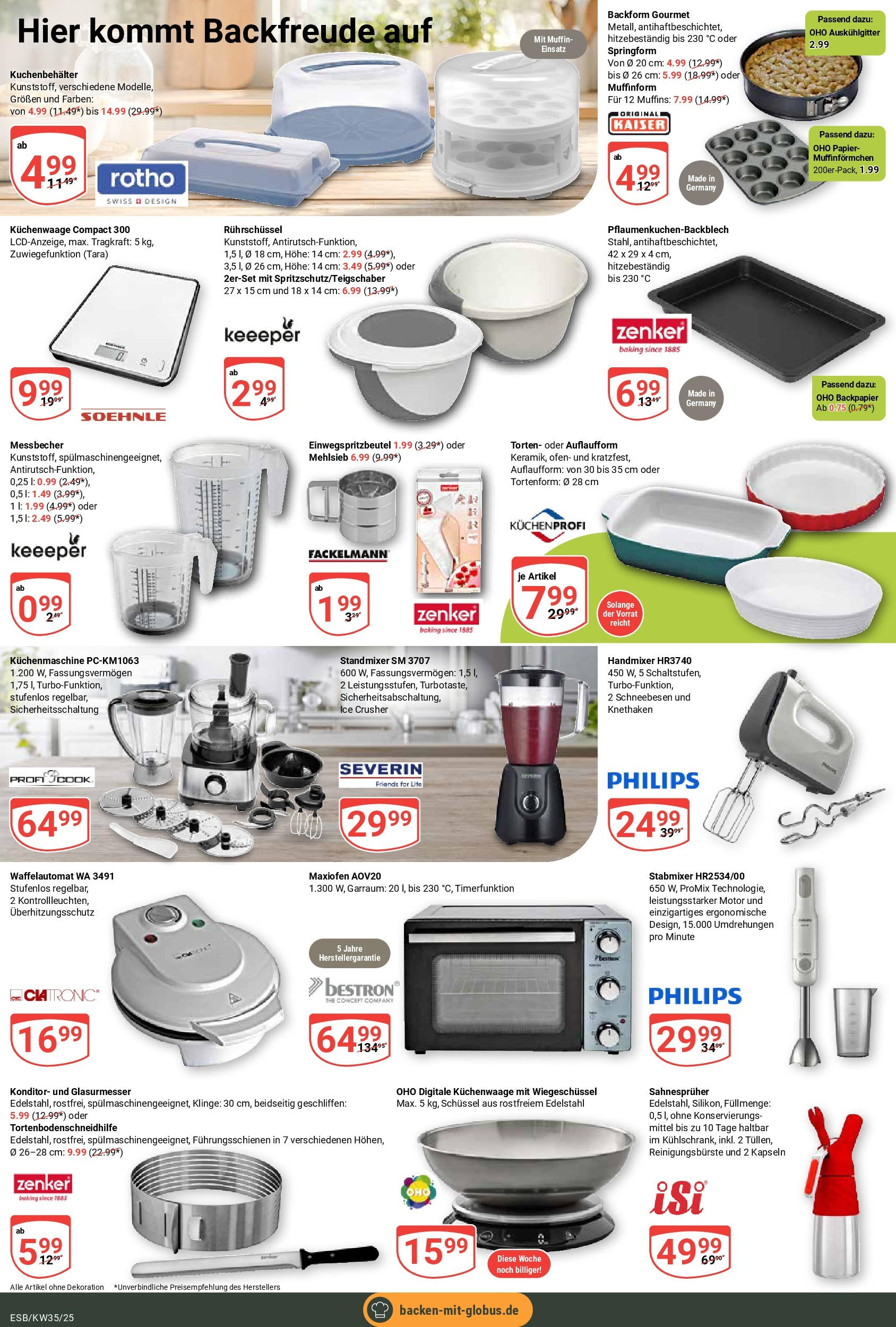 Globus prospekt Eschborn (ab 24.08.2025) » Angebote ab Montag | Seite: 18 | Produkte: Philips, Ofen, Handmixer, Stabmixer Globus prospekt Eschborn (ab 24.08.2025) » Angebote online | Seite: 18 | Produkte: Philips, Ofen, Handmixer, Stabmixer
