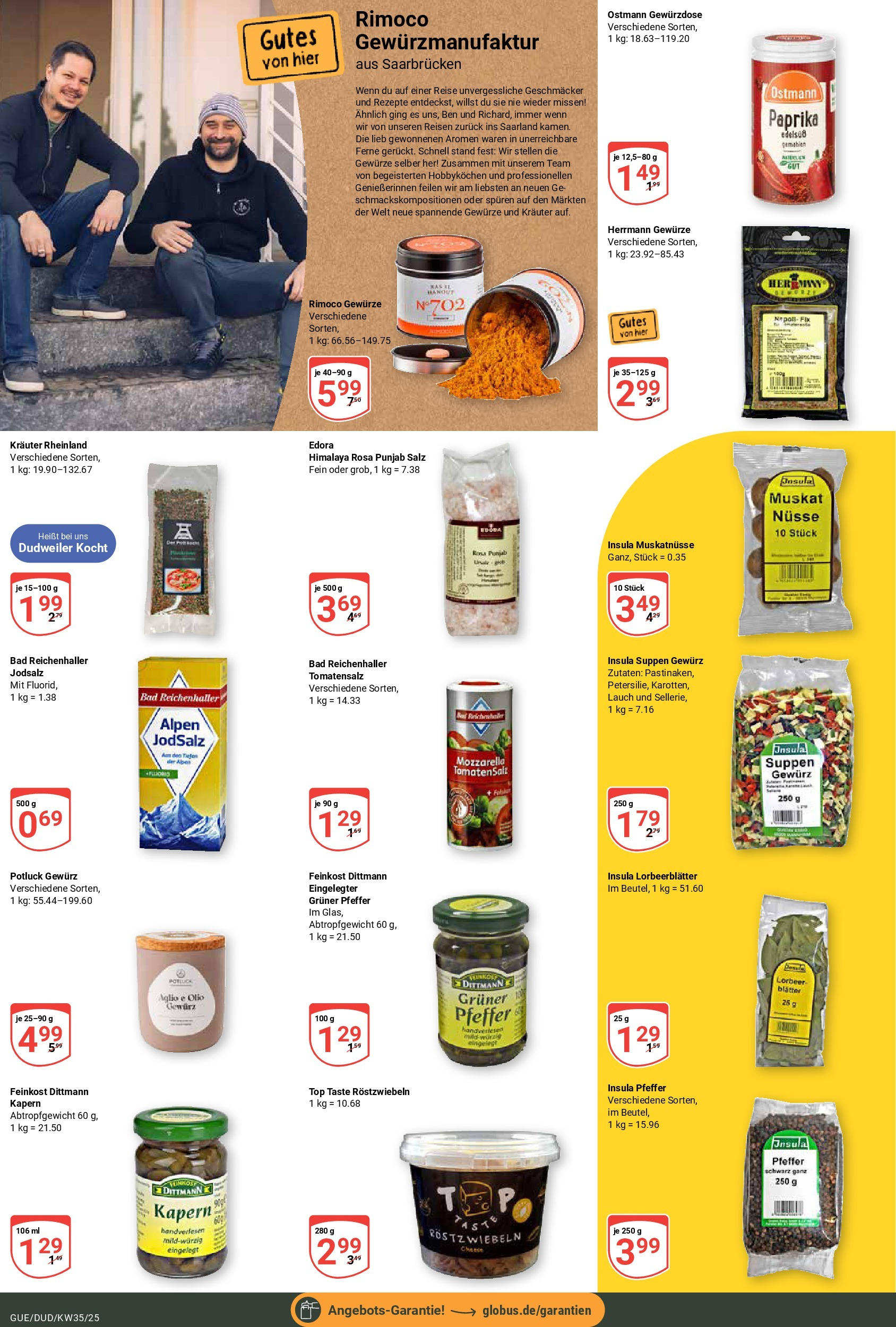 Globus prospekt Saarbrücken-Güdingen (ab 24.08.2025) » Angebote ab Montag | Seite: 17 | Produkte: Mozzarella, Bad, Paprika, Salz Globus prospekt Saarbrücken-Güdingen (ab 24.08.2025) » Angebote online | Seite: 17 | Produkte: Mozzarella, Bad, Paprika, Salz