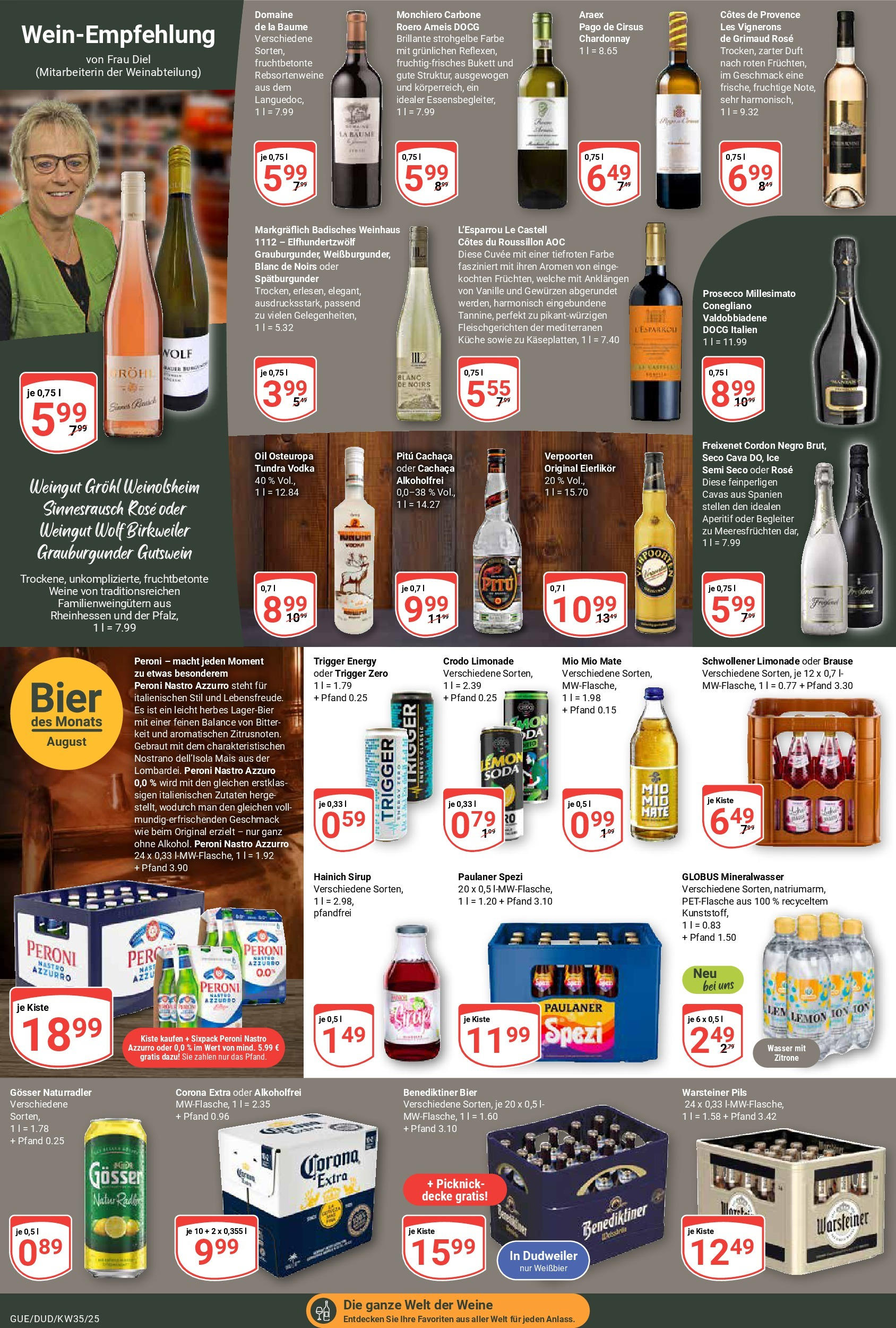 Globus prospekt Saarbrücken-Güdingen (ab 24.08.2025) » Angebote ab Montag | Seite: 19 | Produkte: Energy, Paulaner spezi, Mio mio mate, Wodka Globus prospekt Saarbrücken-Güdingen (ab 24.08.2025) » Angebote online | Seite: 19 | Produkte: Energy, Paulaner spezi, Mio mio mate, Wodka