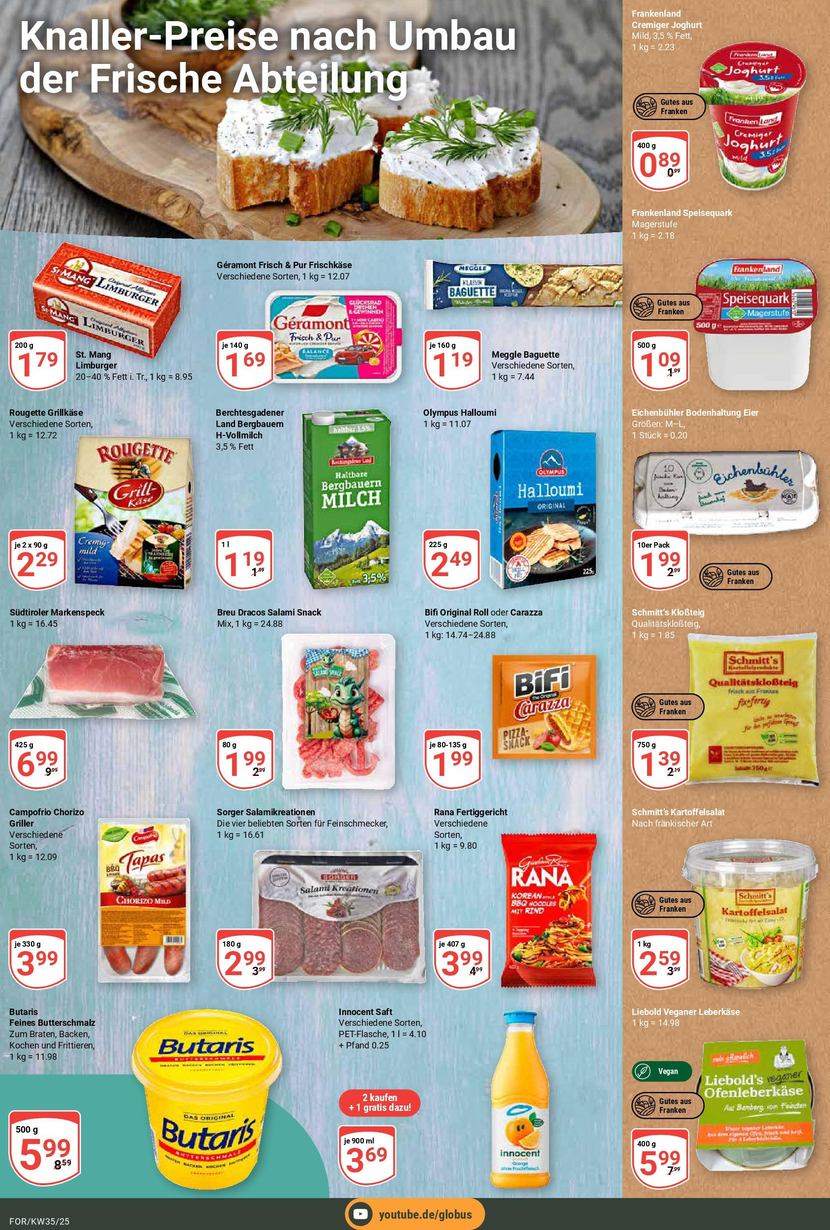 Globus prospekt Forchheim (ab 24.08.2025) » Angebote ab Montag | Seite: 9 | Produkte: Butterschmalz, Geramont, Pizza, Saft Globus prospekt Forchheim (ab 24.08.2025) » Angebote online | Seite: 9 | Produkte: Butterschmalz, Geramont, Pizza, Saft