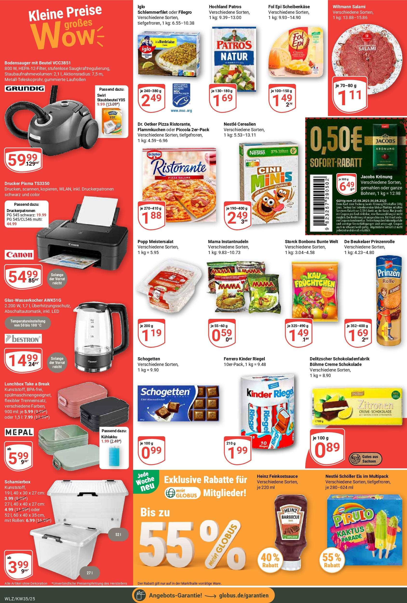 Globus prospekt Weischlitz (ab 24.08.2025) » Angebote ab Montag | Seite: 4 | Produkte: Patros, Pizza, Eis, Drucker Globus prospekt Weischlitz (ab 24.08.2025) » Angebote online | Seite: 4 | Produkte: Patros, Pizza, Eis, Drucker
