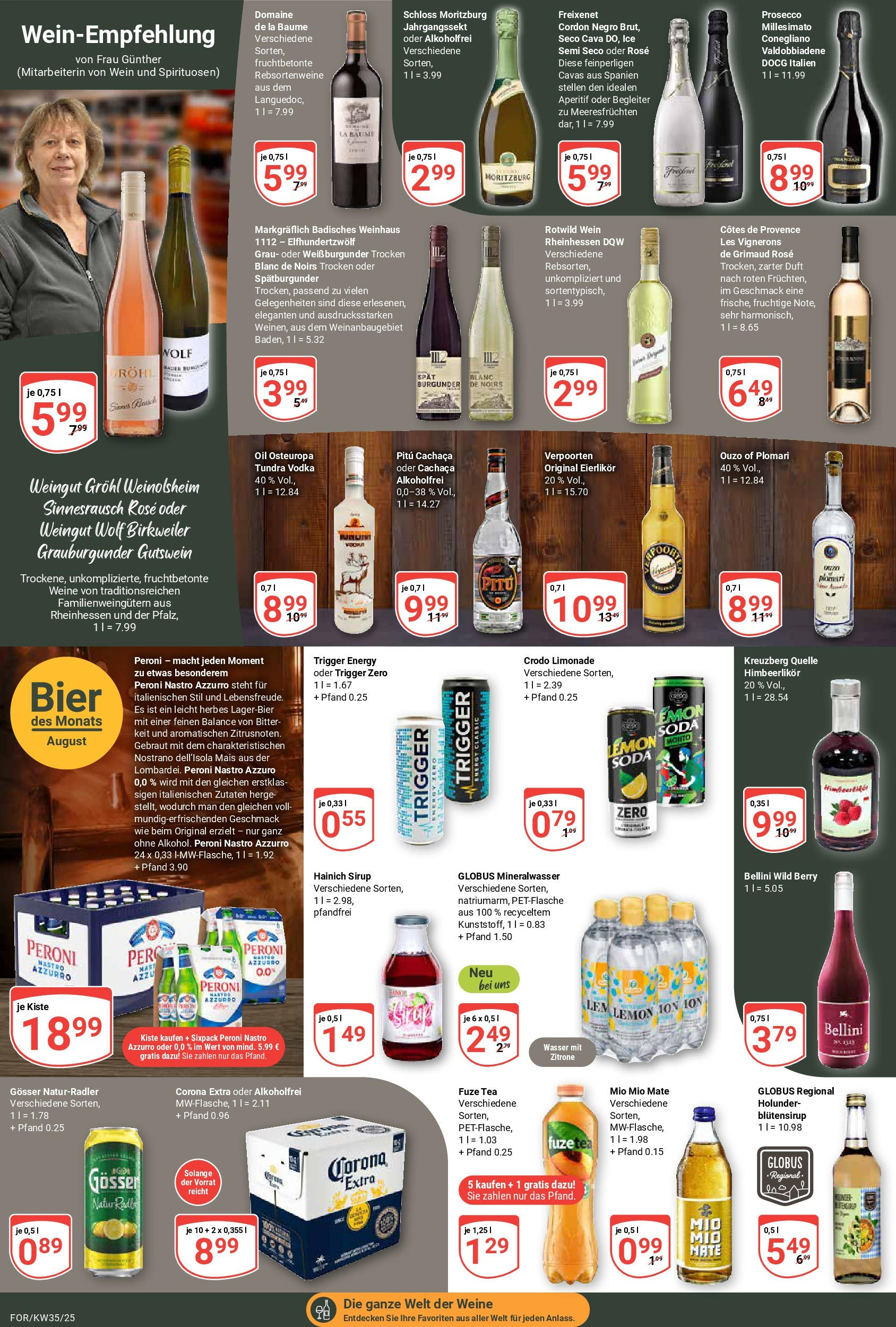 Globus prospekt Forchheim (ab 24.08.2025) » Angebote ab Montag | Seite: 15 | Produkte: Fuze tea, Prosecco, Wasser, Zitrone Globus prospekt Forchheim (ab 24.08.2025) » Angebote online | Seite: 15 | Produkte: Fuze tea, Prosecco, Wasser, Zitrone
