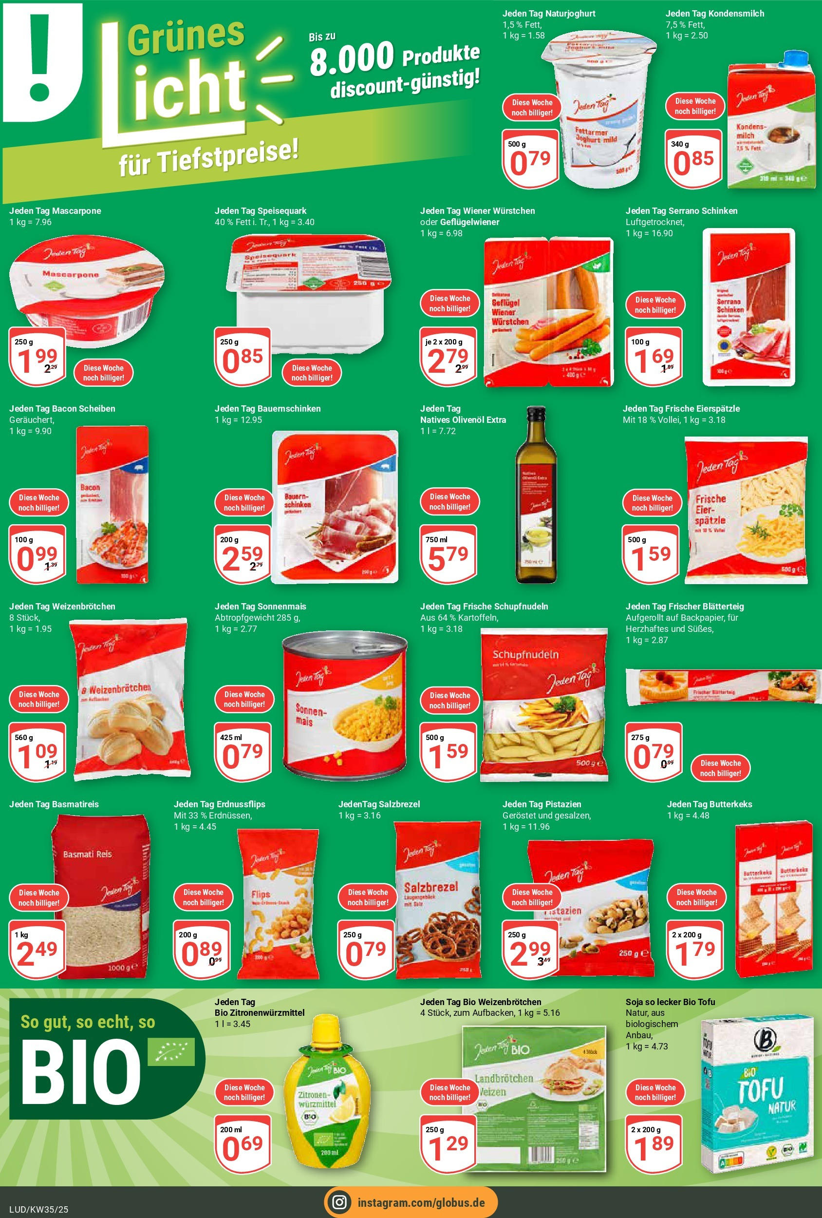 Globus prospekt Ludwigshafen-Oggersheim (ab 24.08.2025) » Angebote ab Montag | Seite: 14 | Produkte: Olivenol, Serrano schinken, Reis, Speisequark Globus prospekt Ludwigshafen-Oggersheim (ab 24.08.2025) » Angebote online | Seite: 14 | Produkte: Olivenol, Serrano schinken, Reis, Speisequark