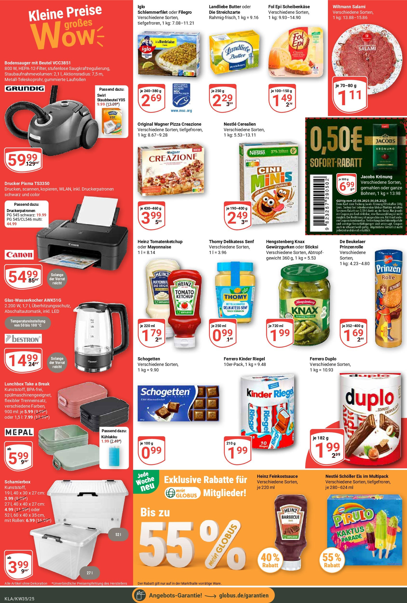 Globus prospekt Kaiserslautern (ab 24.08.2025) » Angebote ab Montag | Seite: 2 | Produkte: Iglo, Kinder riegel, Wagner pizza, Schogetten Globus prospekt Kaiserslautern (ab 24.08.2025) » Angebote online | Seite: 2 | Produkte: Iglo, Kinder riegel, Wagner pizza, Schogetten