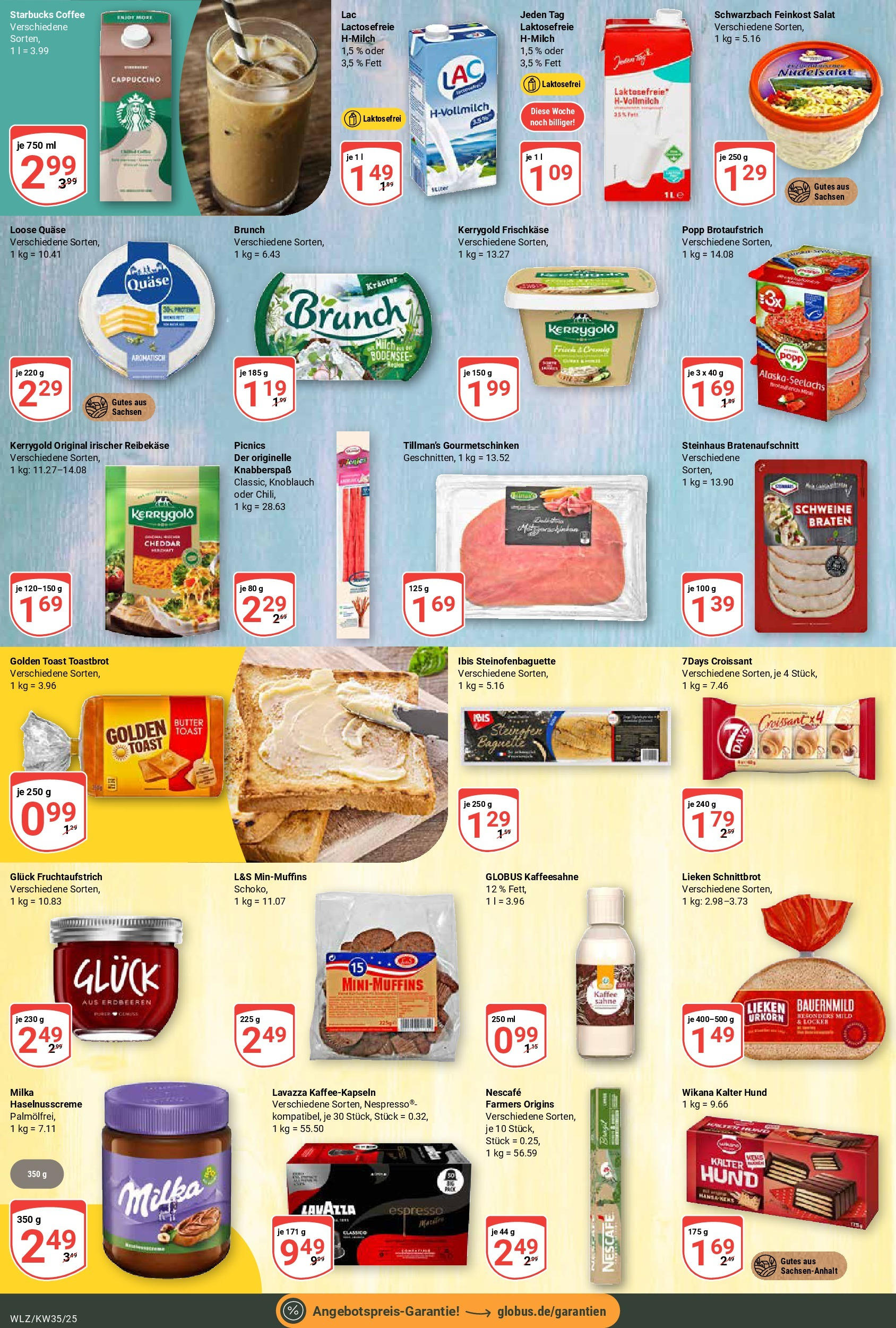Globus prospekt Weischlitz (ab 24.08.2025) » Angebote ab Montag | Seite: 11 | Produkte: Kaffee, Starbucks, Croissant, Knoblauch Globus prospekt Weischlitz (ab 24.08.2025) » Angebote online | Seite: 11 | Produkte: Kaffee, Starbucks, Croissant, Knoblauch