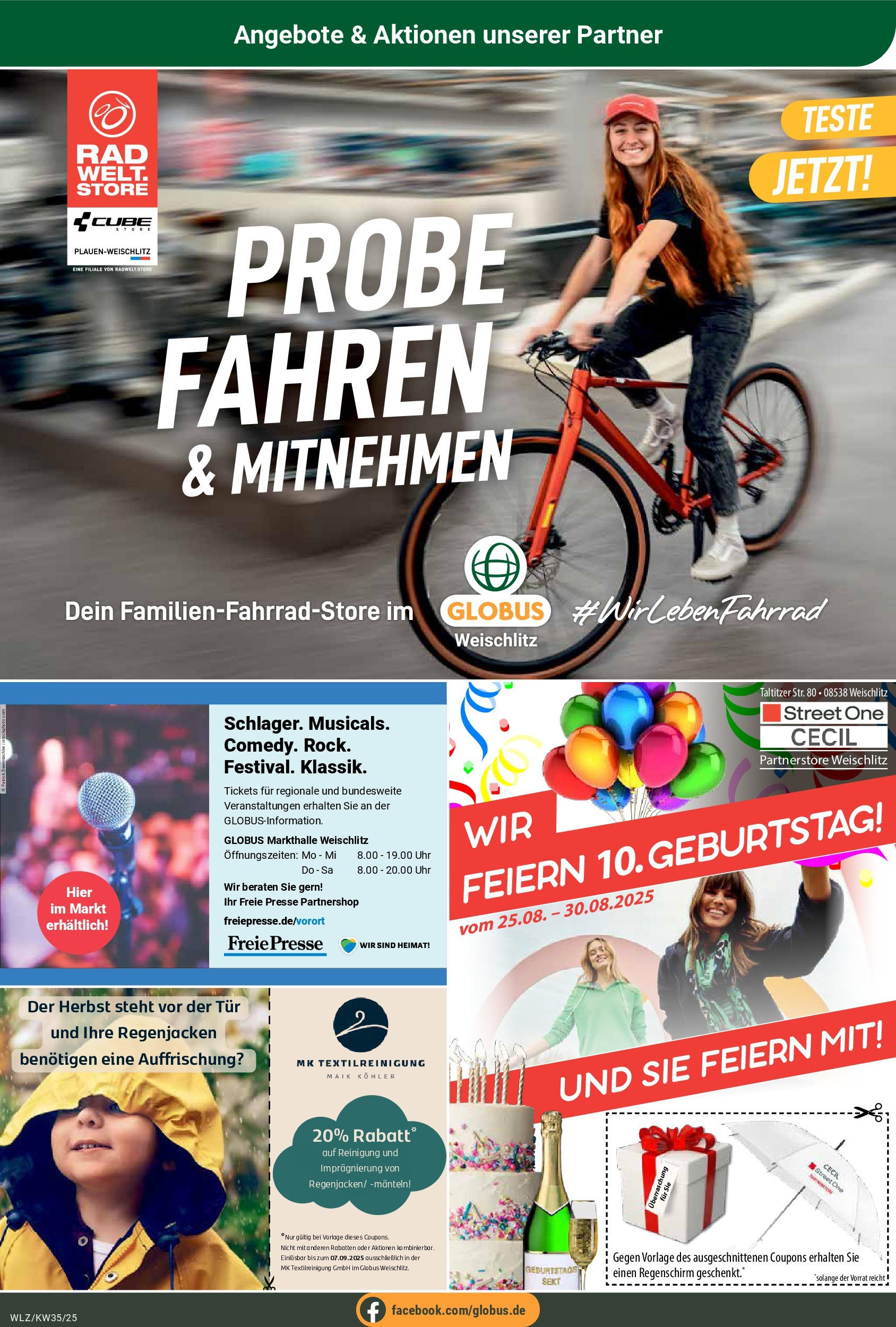 Globus prospekt Weischlitz (ab 24.08.2025) » Angebote ab Montag | Seite: 20 | Produkte: Presse, Sekt, Regenschirm, Uhr Globus prospekt Weischlitz (ab 24.08.2025) » Angebote online | Seite: 20 | Produkte: Presse, Sekt, Regenschirm, Uhr