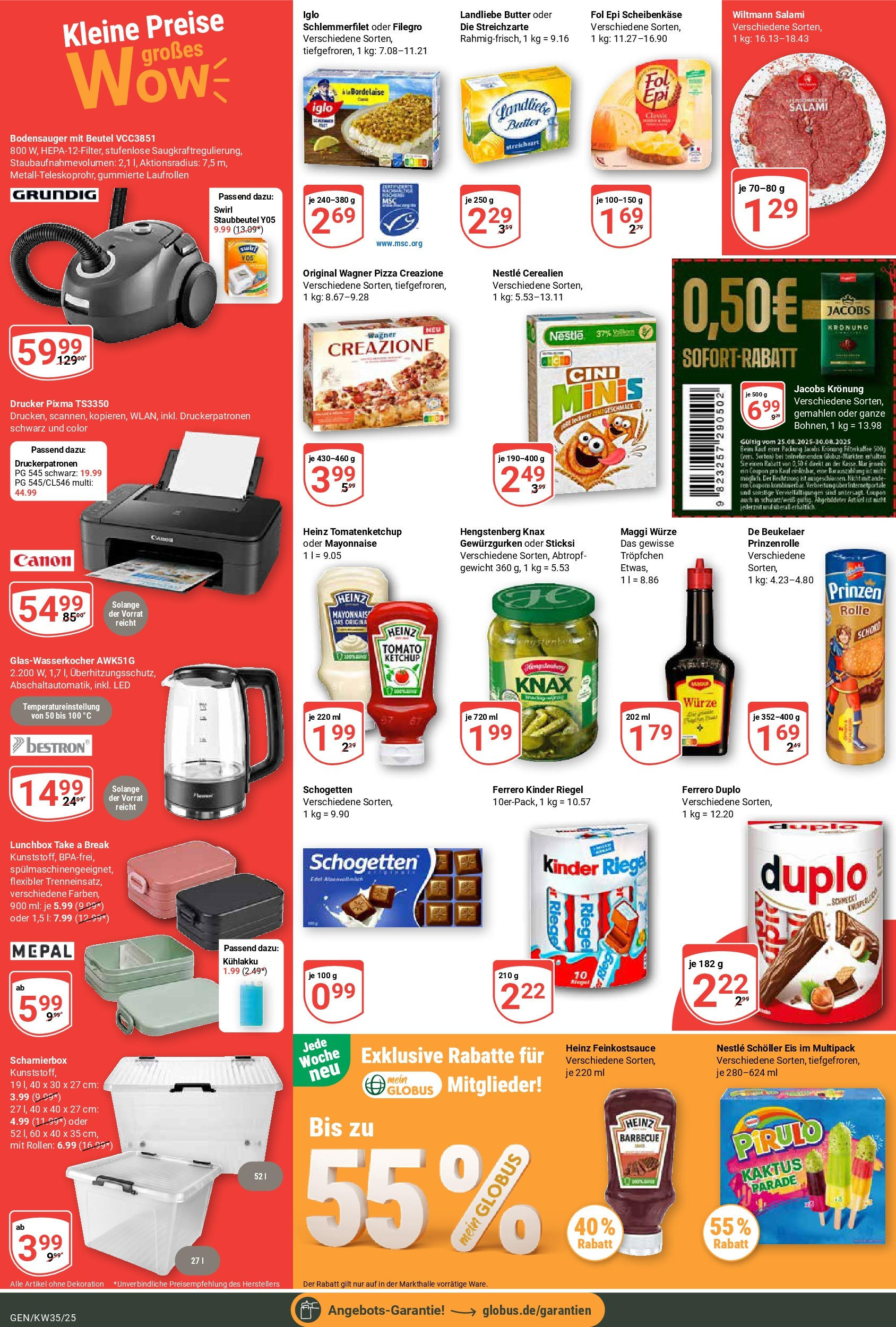 Globus prospekt Gensingen (ab 24.08.2025) » Angebote ab Montag | Seite: 2 | Produkte: Ferrero duplo, Salami, Schogetten, Pizza Globus prospekt Gensingen (ab 24.08.2025) » Angebote online | Seite: 2 | Produkte: Ferrero duplo, Salami, Schogetten, Pizza