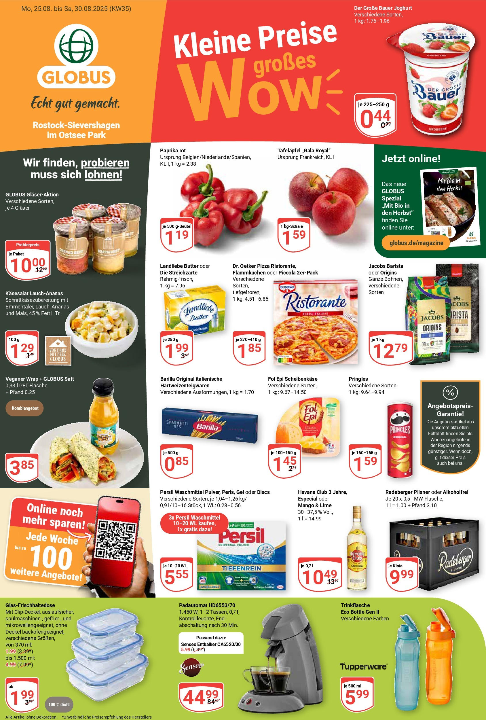 Globus prospekt Lambrechtshagen (ab 24.08.2025) » Angebote ab Montag | Seite: 1 | Produkte: Senseo, Joghurt, Landliebe butter, Pringles Globus prospekt Lambrechtshagen (ab 24.08.2025) » Angebote online | Seite: 1 | Produkte: Senseo, Joghurt, Landliebe butter, Pringles