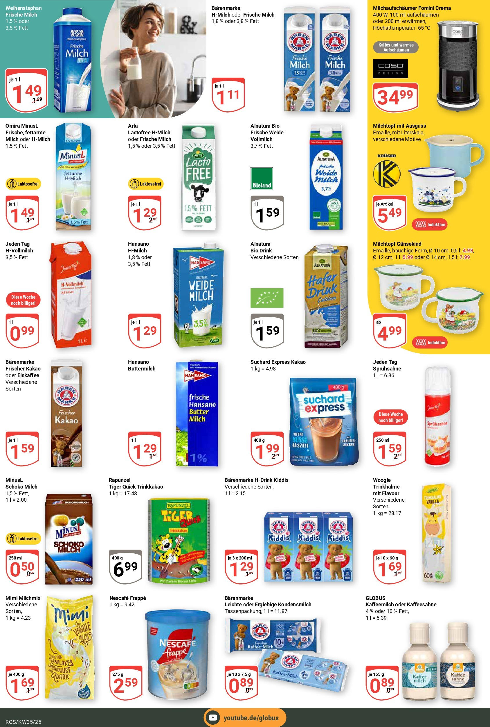 Globus prospekt Lambrechtshagen (ab 24.08.2025) » Angebote ab Montag | Seite: 11 | Produkte: Nescafe, Buttermilch, Kaffee, Zucker Globus prospekt Lambrechtshagen (ab 24.08.2025) » Angebote online | Seite: 11 | Produkte: Nescafe, Buttermilch, Kaffee, Zucker