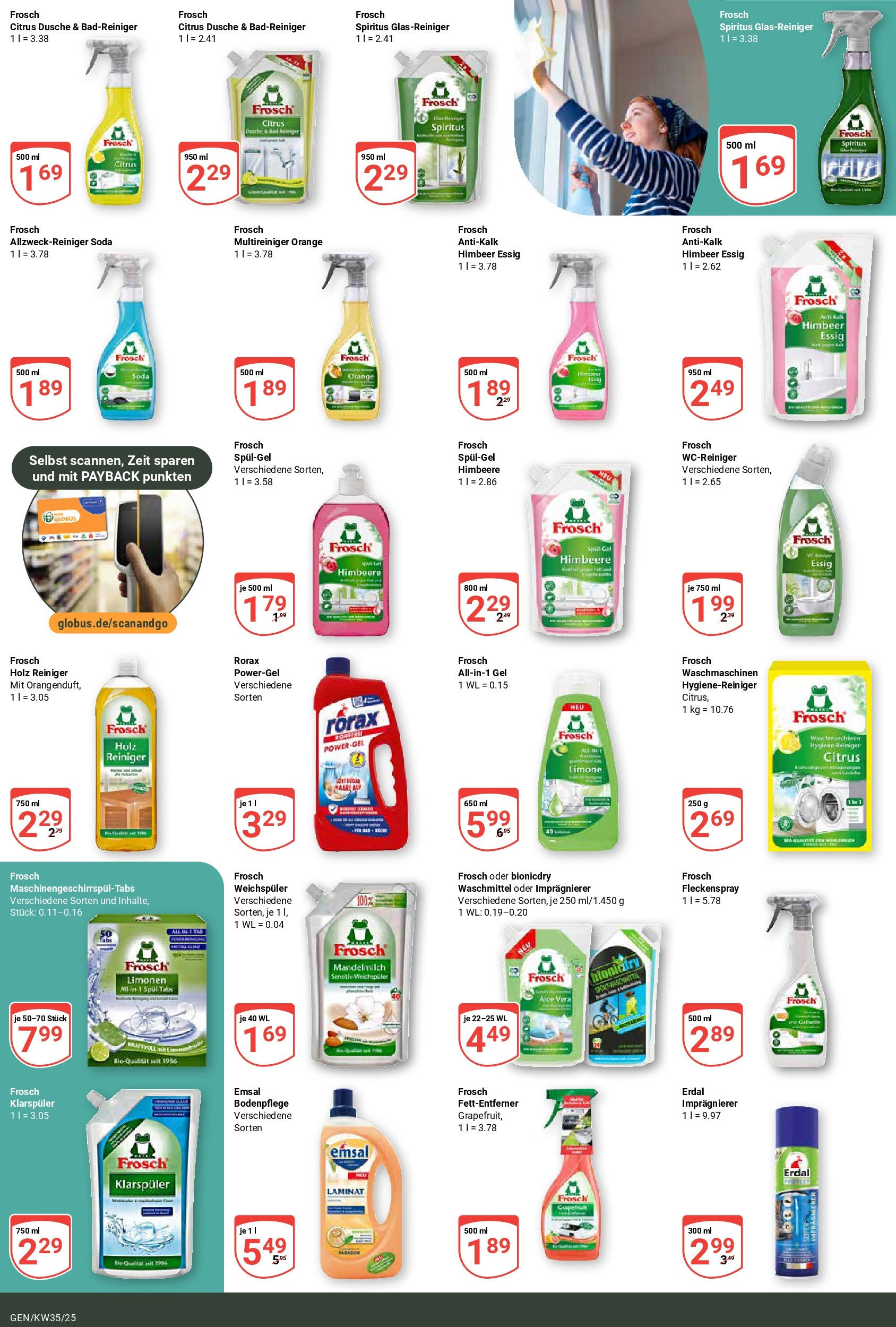 Globus prospekt Gensingen (ab 24.08.2025) » Angebote ab Montag | Seite: 18 | Produkte: Weichspüler, Waschmittel, Klarspüler, Himbeere Globus prospekt Gensingen (ab 24.08.2025) » Angebote online | Seite: 18 | Produkte: Weichspüler, Waschmittel, Klarspüler, Himbeere