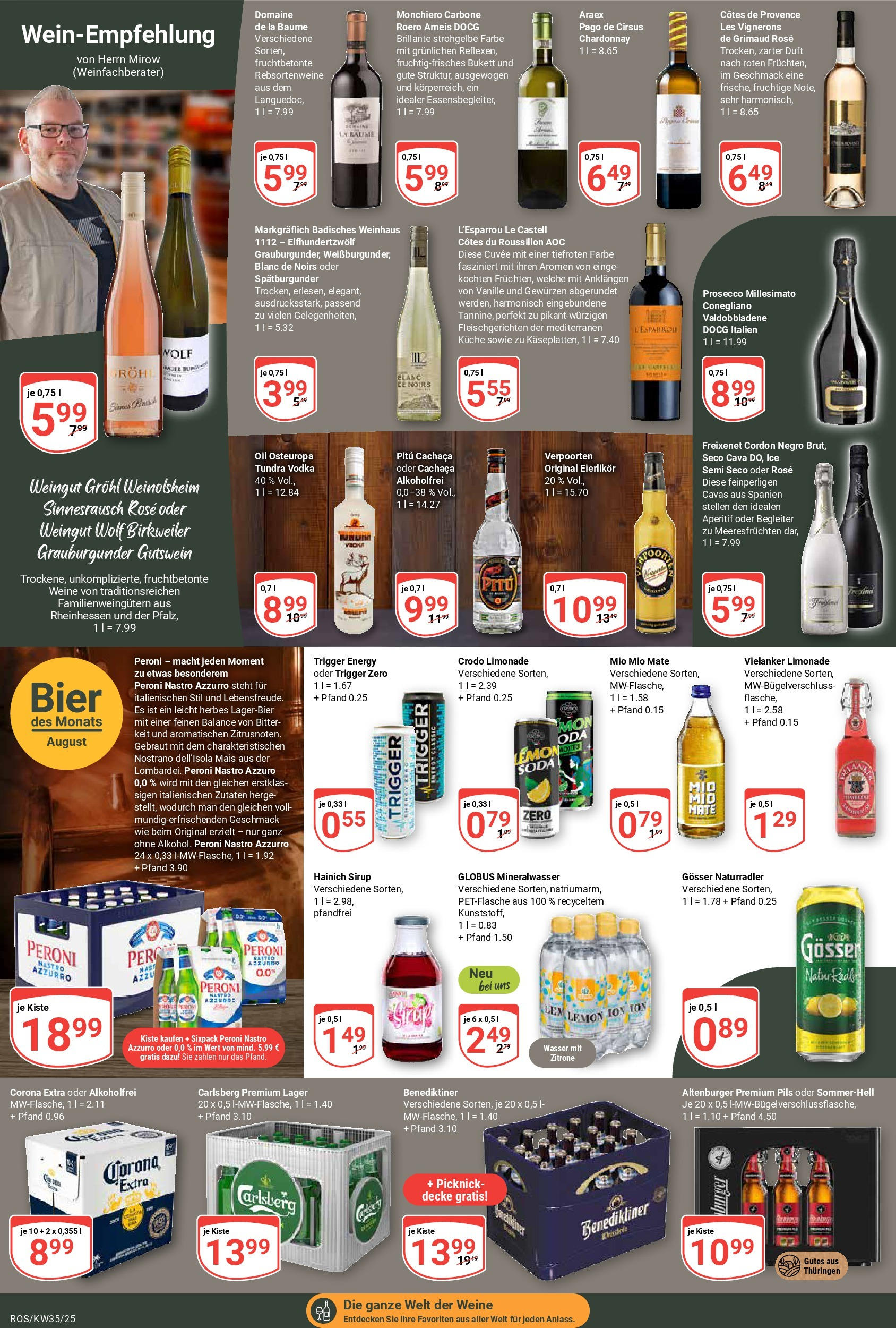 Globus prospekt Lambrechtshagen (ab 24.08.2025) » Angebote ab Montag | Seite: 15 | Produkte: Decke, Bier, Pils, Küche Globus prospekt Lambrechtshagen (ab 24.08.2025) » Angebote online | Seite: 15 | Produkte: Decke, Bier, Pils, Küche