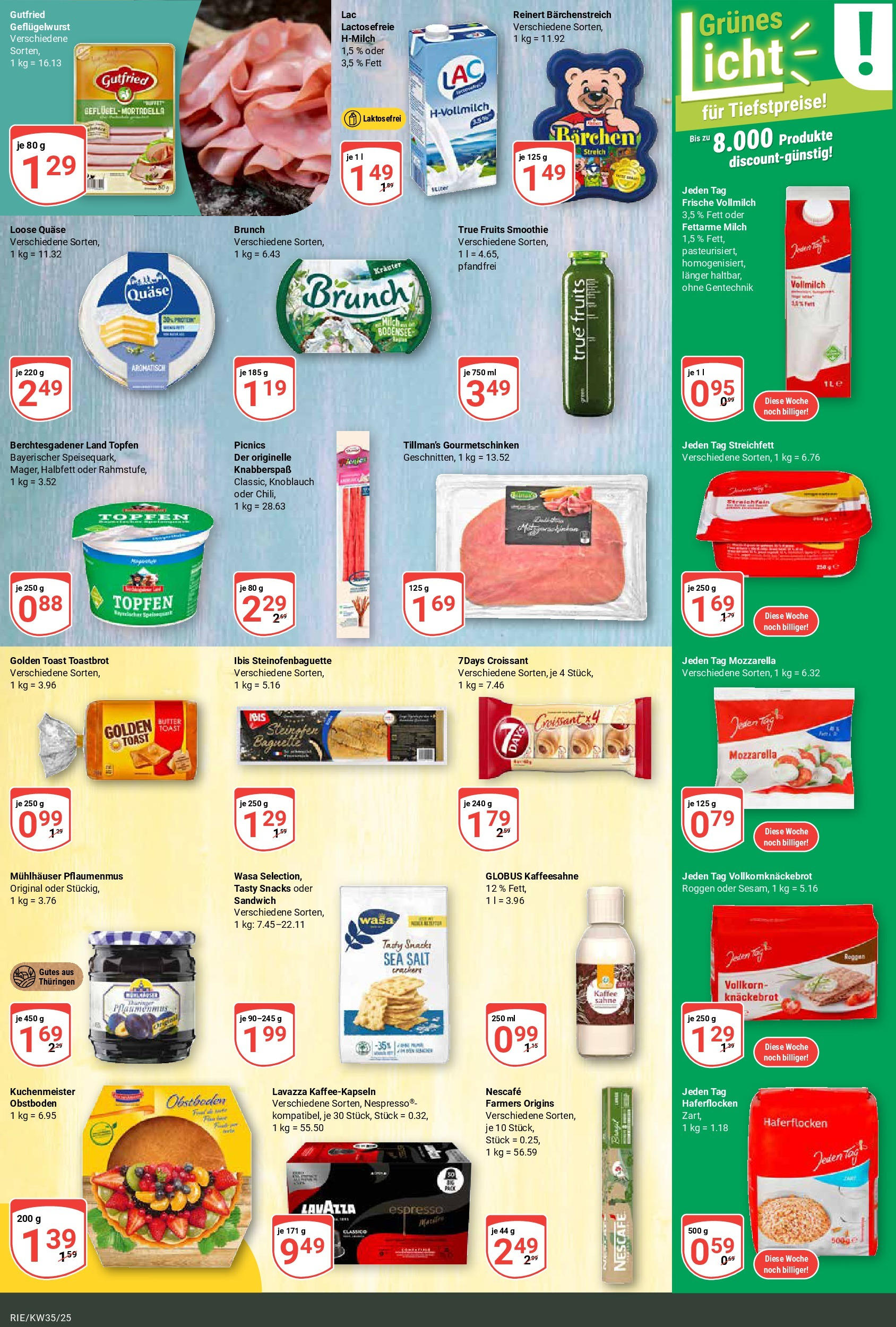 Globus prospekt Bochum-Riemke (ab 24.08.2025) » Angebote ab Montag | Seite: 9 | Produkte: Toast, Mozzarella, Toastbrot, Baguette Globus prospekt Bochum-Riemke (ab 24.08.2025) » Angebote online | Seite: 9 | Produkte: Toast, Mozzarella, Toastbrot, Baguette