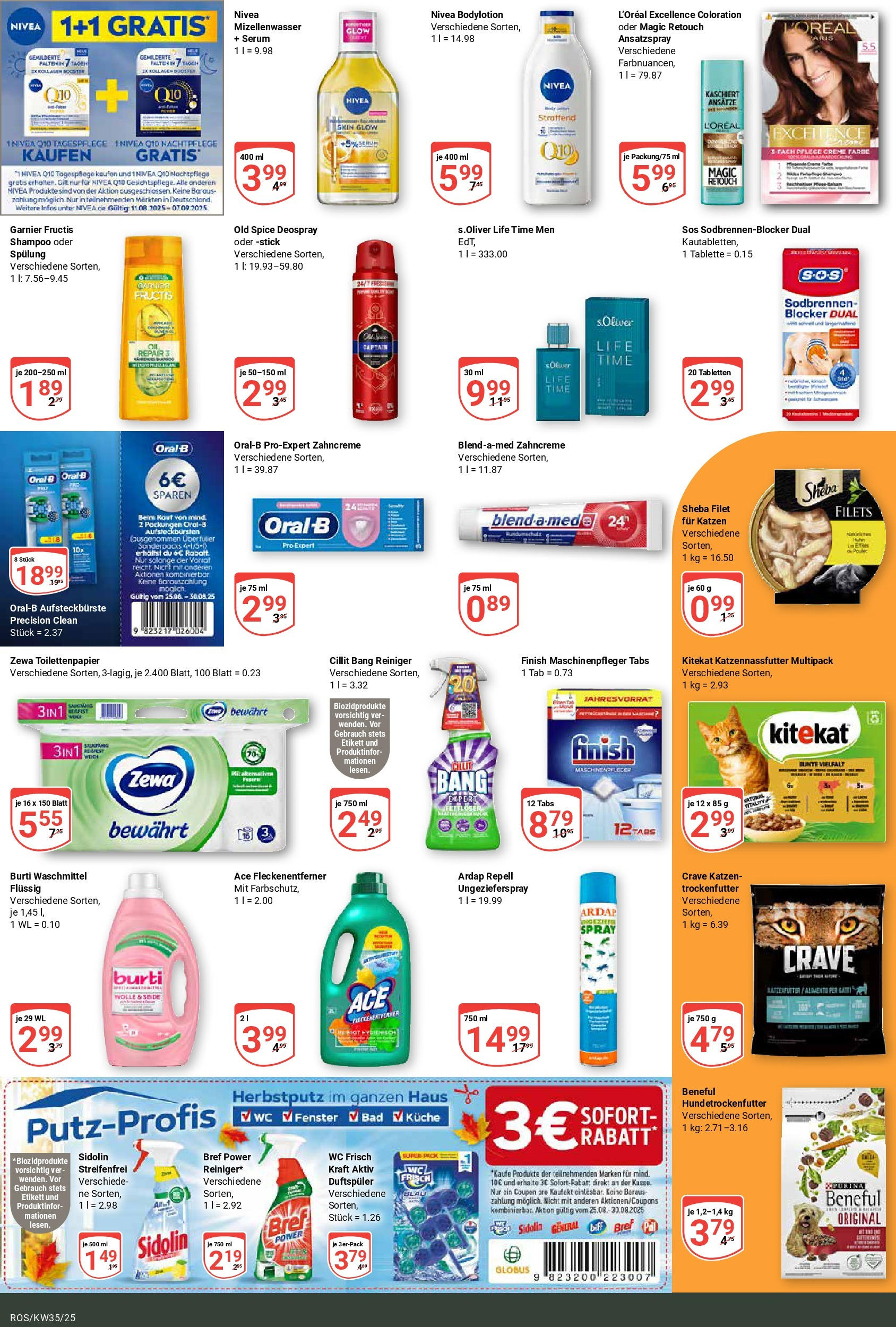 Globus prospekt Lambrechtshagen (ab 24.08.2025) » Angebote ab Montag | Seite: 16 | Produkte: Bad, Shampoo, Spülung, Mizellenwasser Globus prospekt Lambrechtshagen (ab 24.08.2025) » Angebote online | Seite: 16 | Produkte: Bad, Shampoo, Spülung, Mizellenwasser
