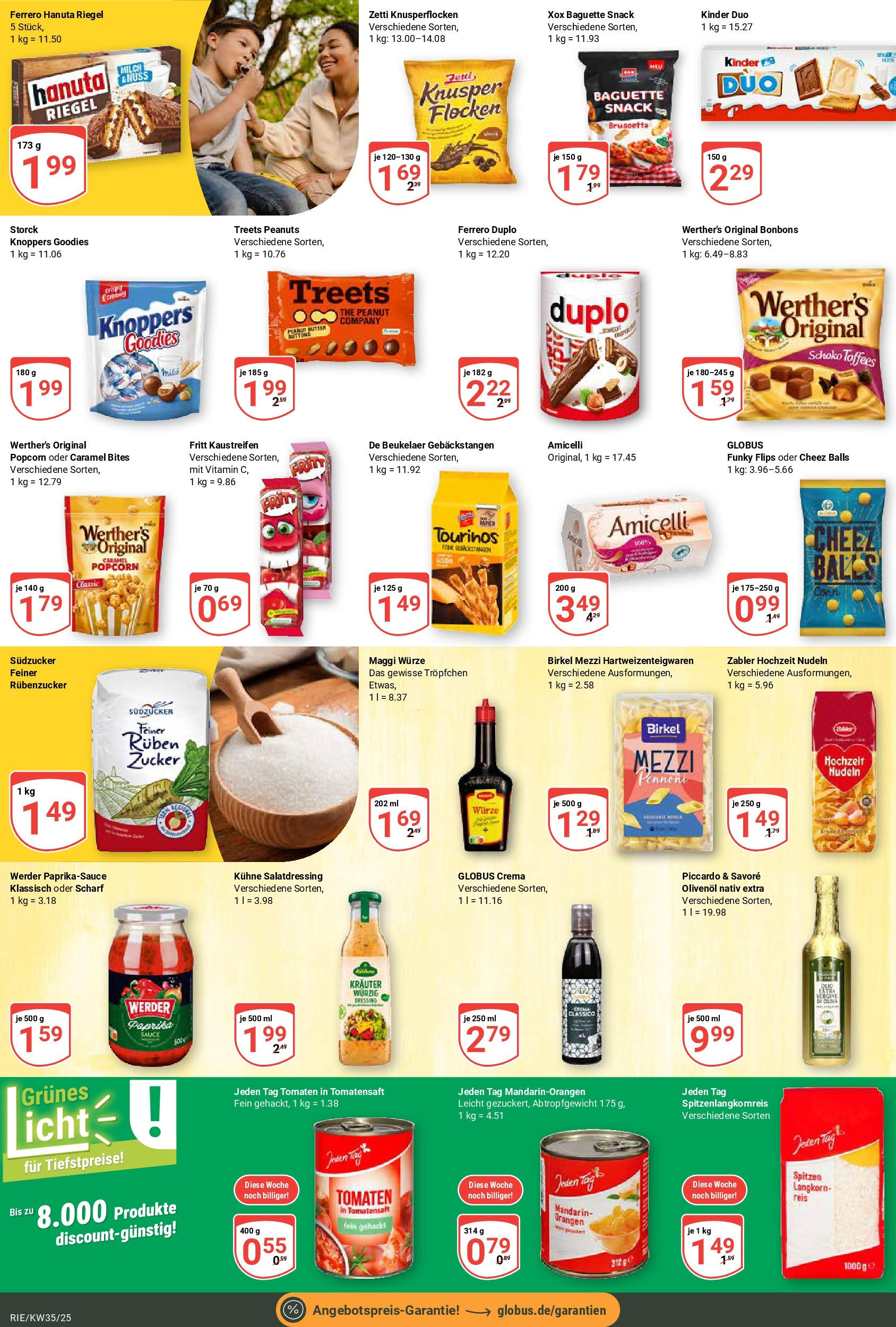 Globus prospekt Bochum-Riemke (ab 24.08.2025) » Angebote ab Montag | Seite: 11 | Produkte: Ferrero duplo, Orangen, Paprika, Knoppers Globus prospekt Bochum-Riemke (ab 24.08.2025) » Angebote online | Seite: 11 | Produkte: Ferrero duplo, Orangen, Paprika, Knoppers
